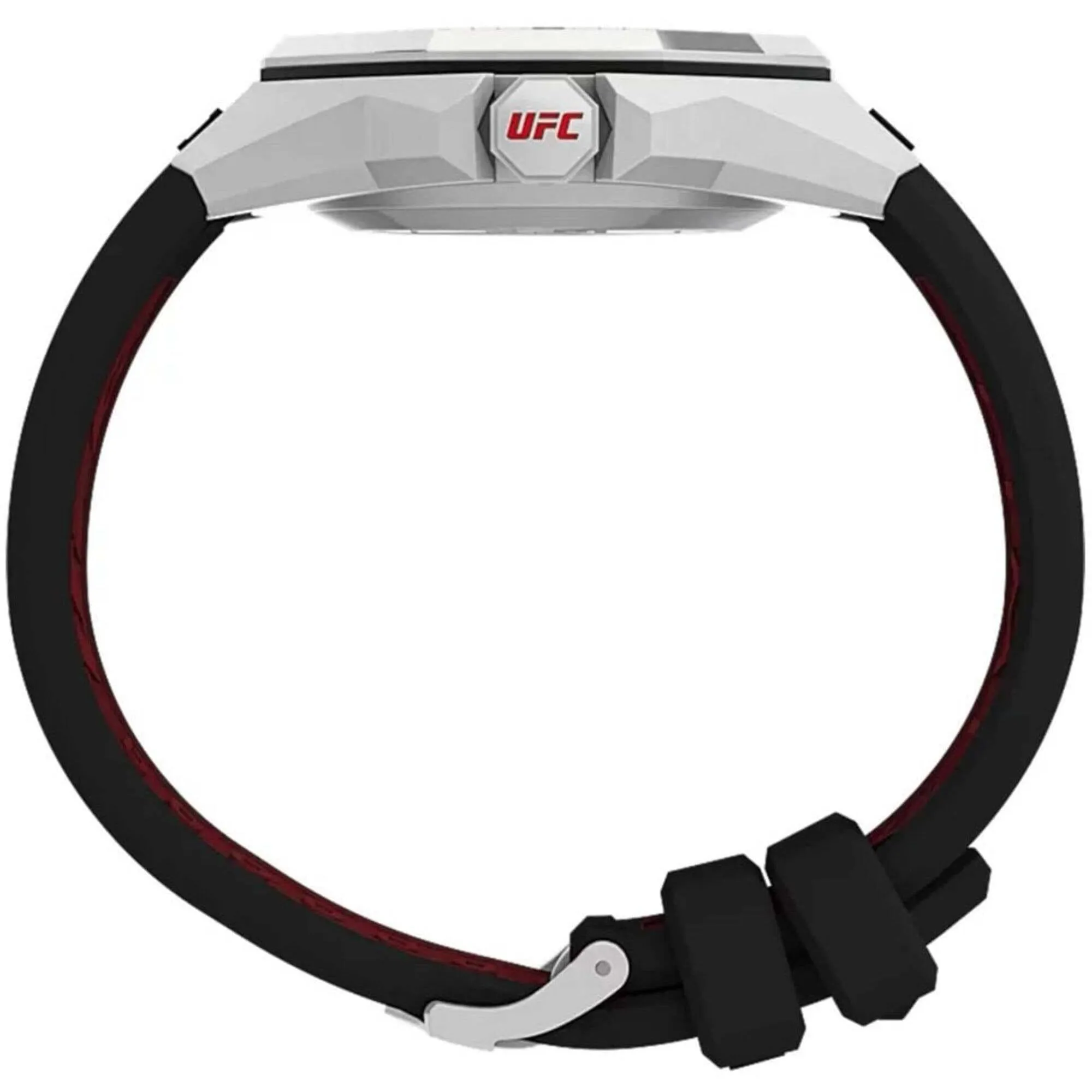 Timex Men's Watch - UFC Pro Silver Tone Dial Black Silicone Strap Day-Date | TW2V57200 Timex Watches
