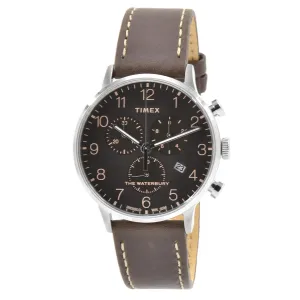 Timex Men's Watch - Waterbury Chronograph Date Display Black Dial Strap | TW2T28200VQ Timex Watches