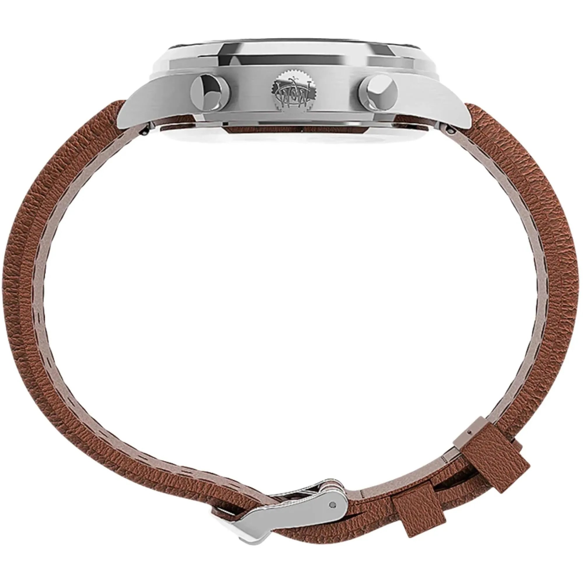 Timex Men's Watch - Waterbury Day-Date Dark Green Dial Brown Strap | TW2U90700VQ Timex Watches