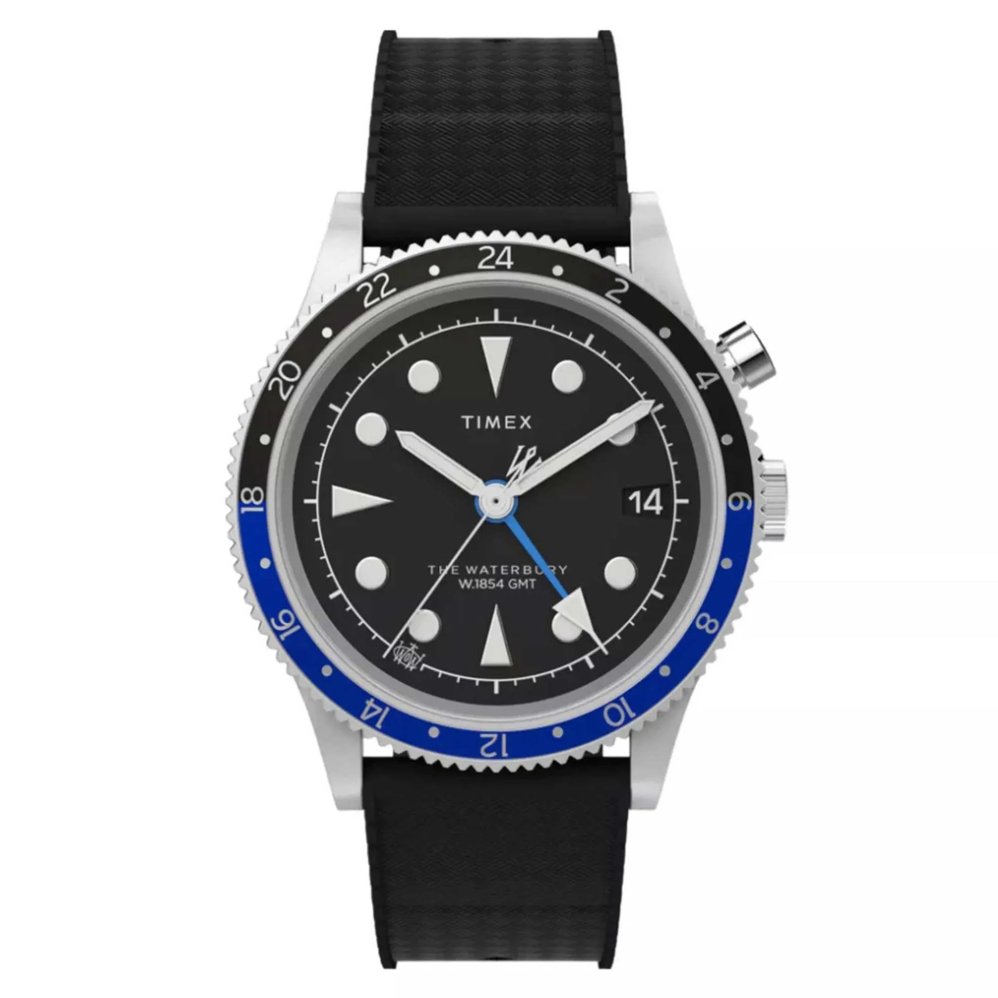 Timex Men's Watch - Waterbury Quartz Black Dial Synthetic Rubber Strap | TW2W22600VQ Timex Watches