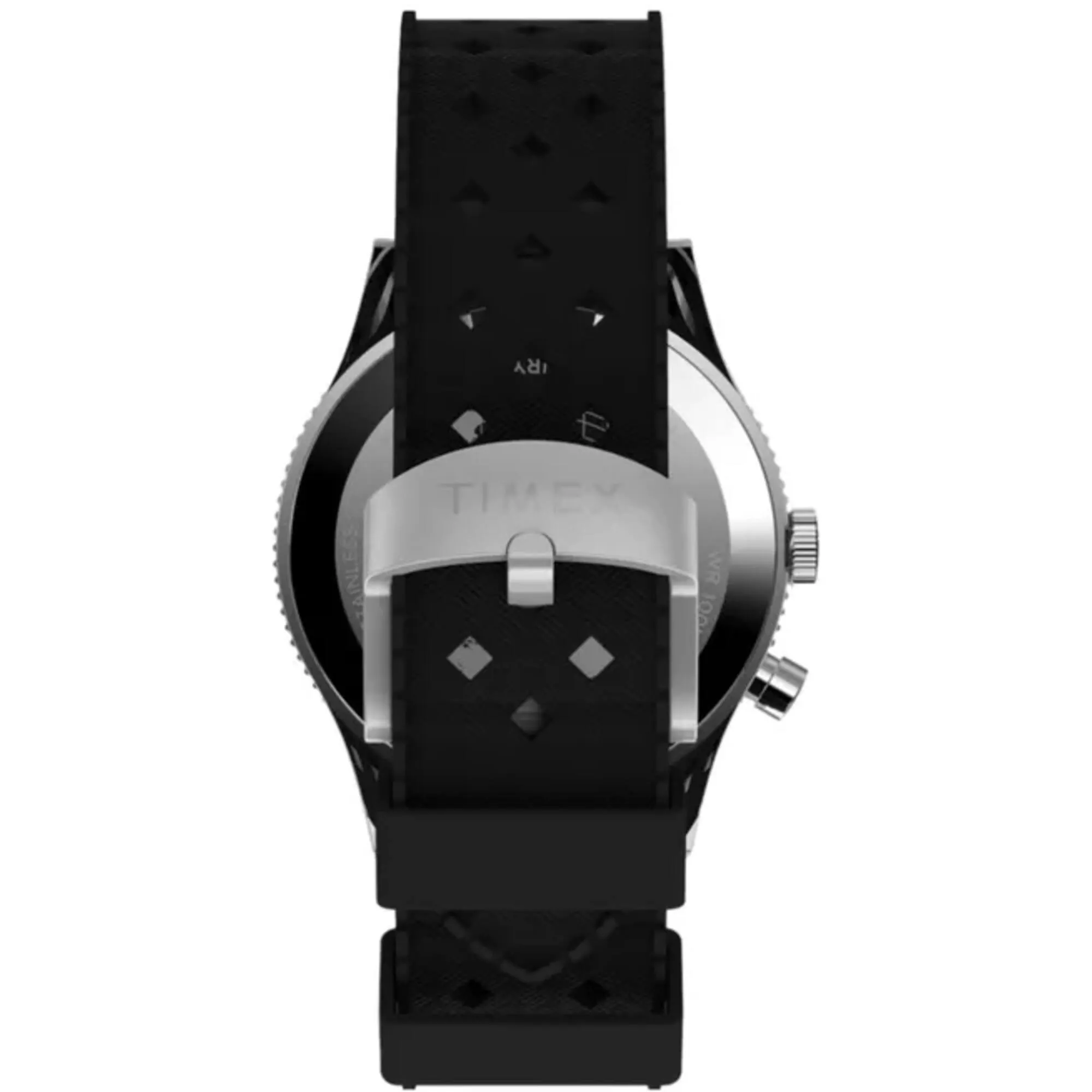 Timex Men's Watch - Waterbury Quartz Black Dial Synthetic Rubber Strap | TW2W22600VQ Timex Watches
