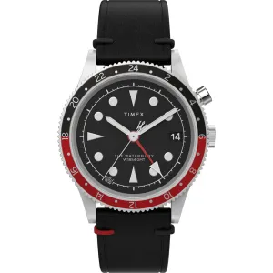 Timex Men's Watch - Waterbury Quartz Black Dial Synthetic Rubber Strap | TW2W22800VQ Timex Watches
