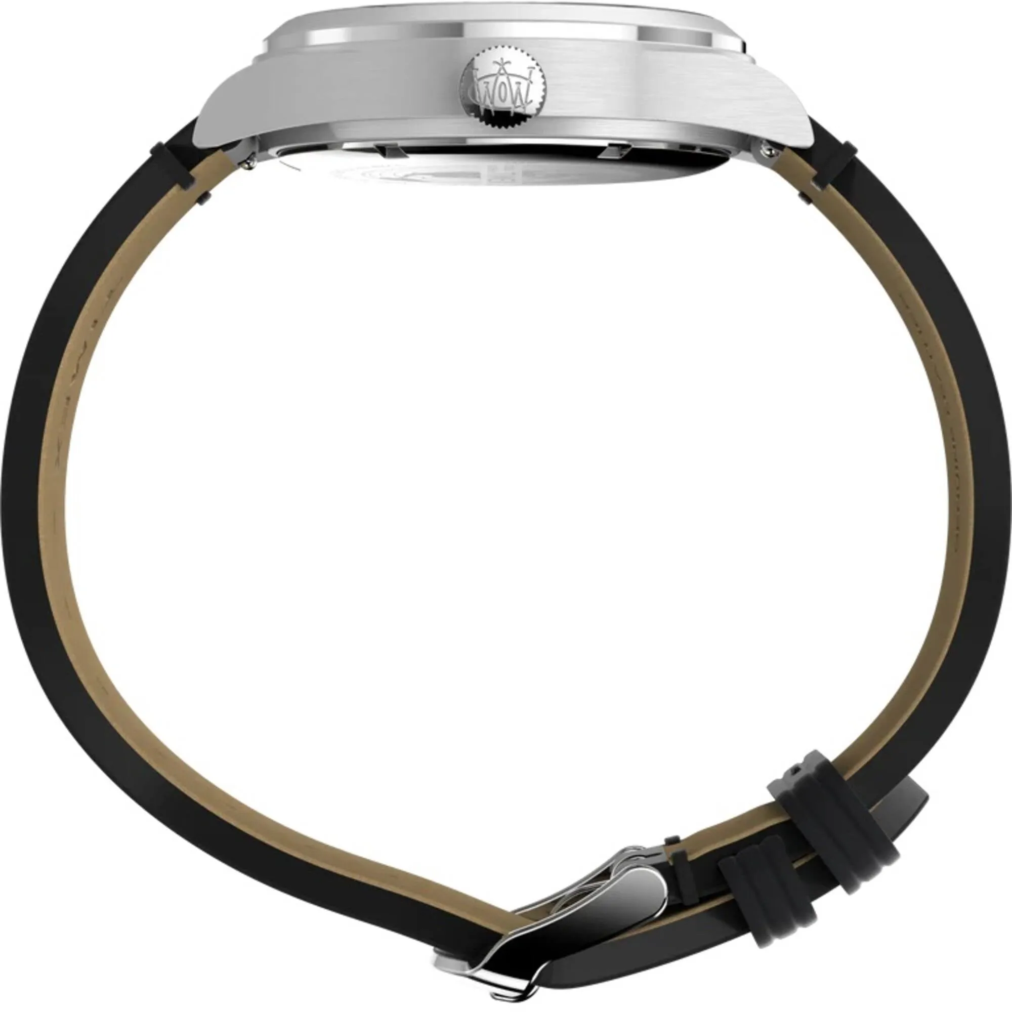 Timex Men's Watch - Waterbury Traditional Day Black Dial Leather Strap | TW2W14700VQ Timex Watches