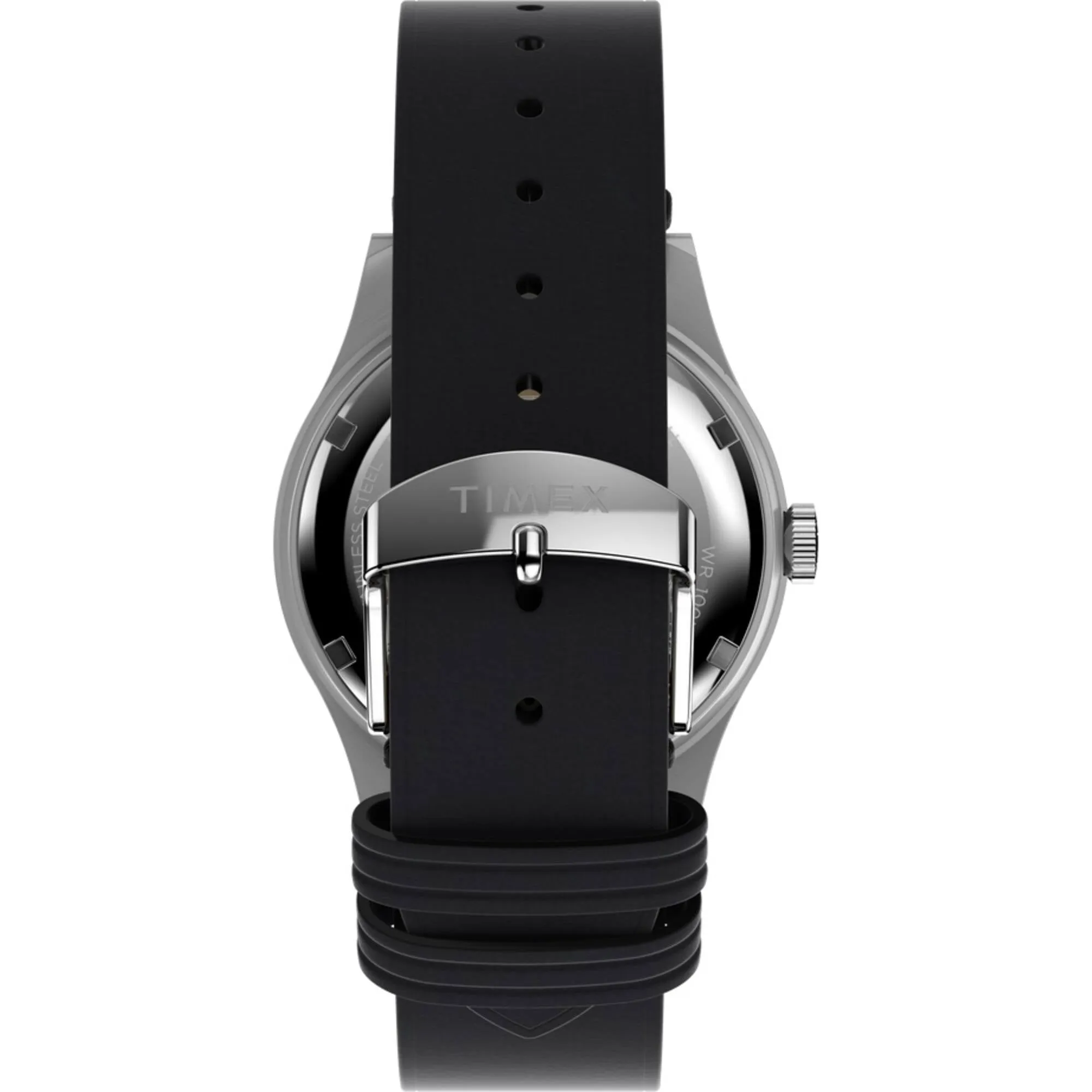Timex Men's Watch - Waterbury Traditional Day Black Dial Leather Strap | TW2W14700VQ Timex Watches