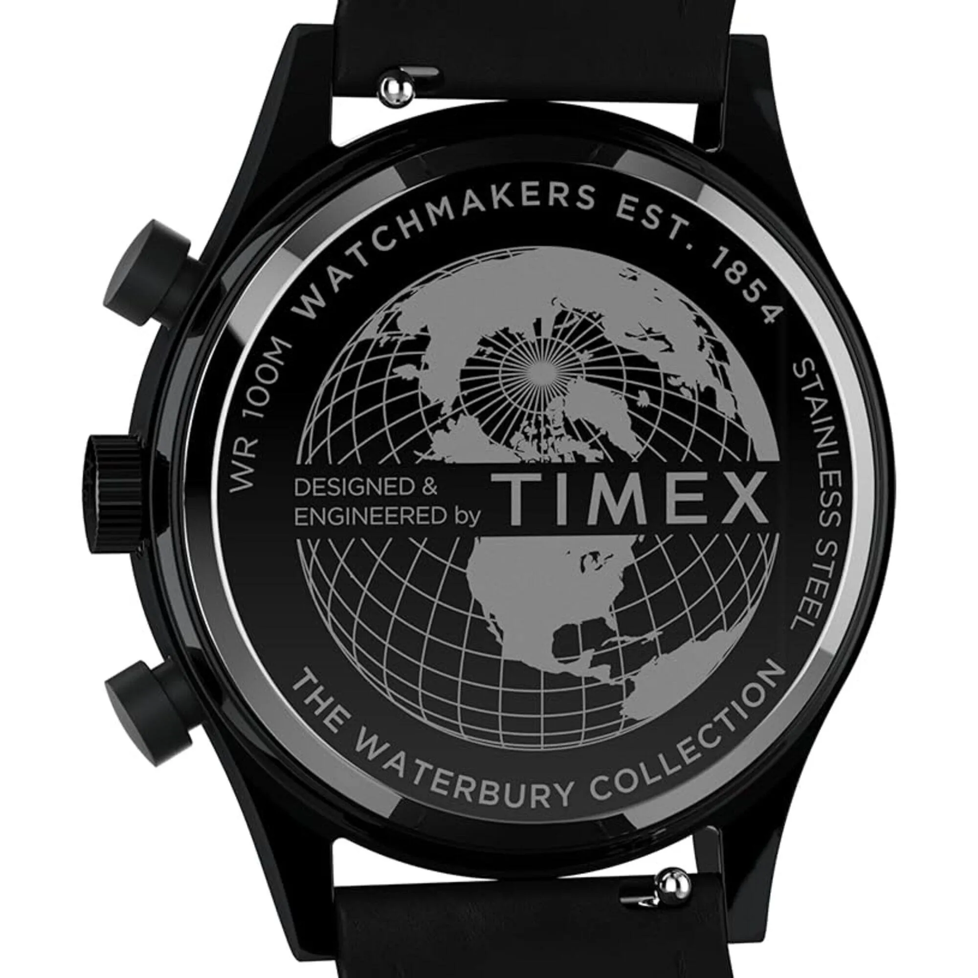 Timex Men's Watch - Waterbury Traditional Fly Back Chrono Black Strap | TW2W48000VQ Timex Watches