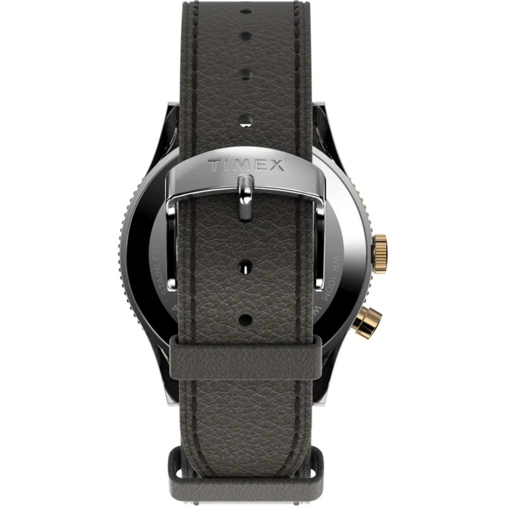 Timex Men's Watch - Waterbury Traditional GMT White Dial Leather Strap | TW2U99100 Timex Watches