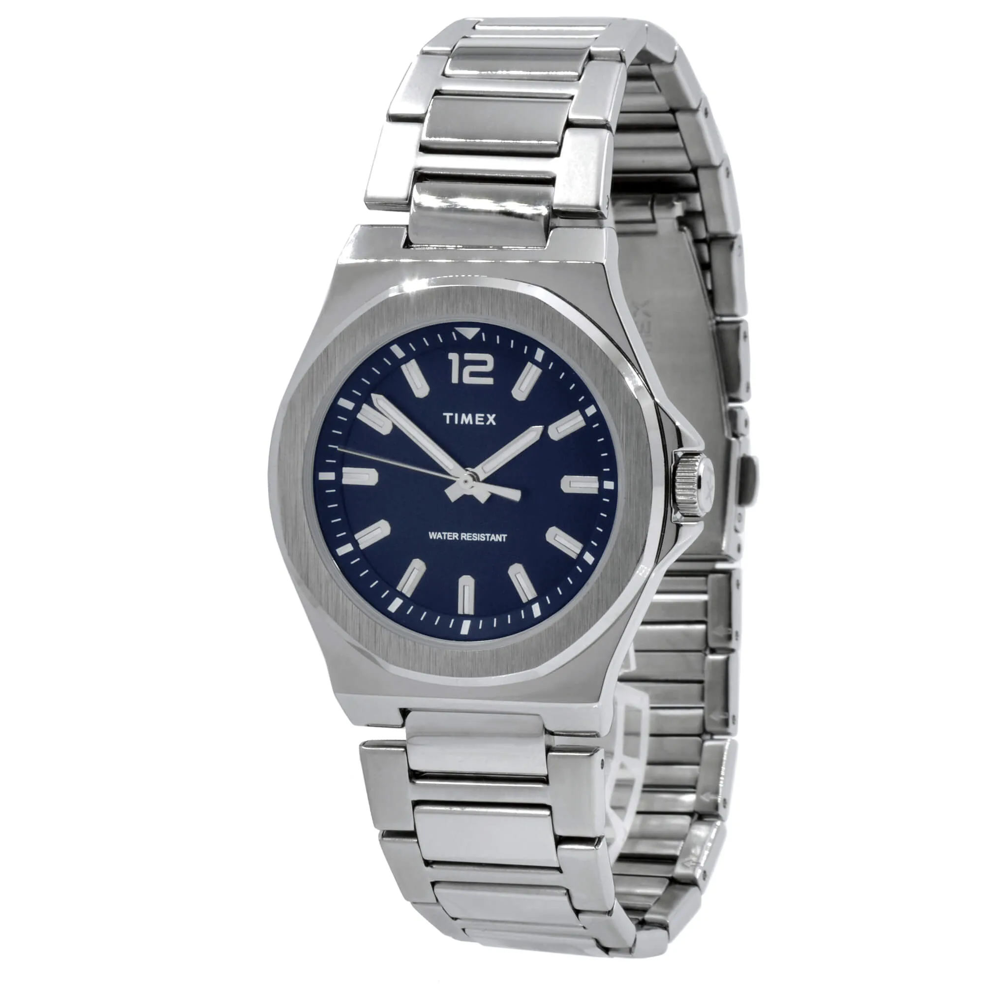 Timex TW2U42400 Men's City Collection Blue Dial Brass Mineral Glass Quartz Timex Watches