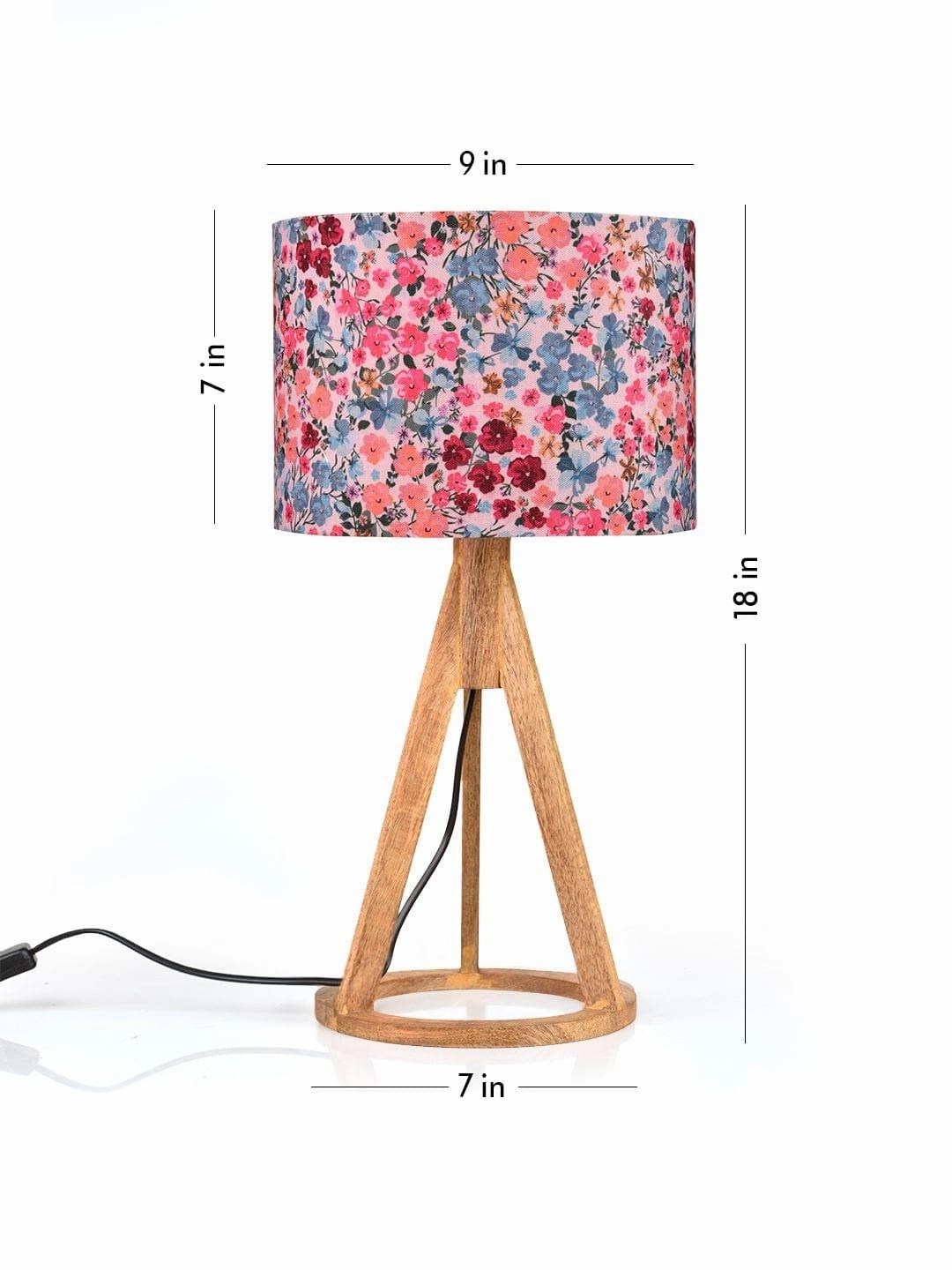 Tiny Flowers Trio Wooden Lamp