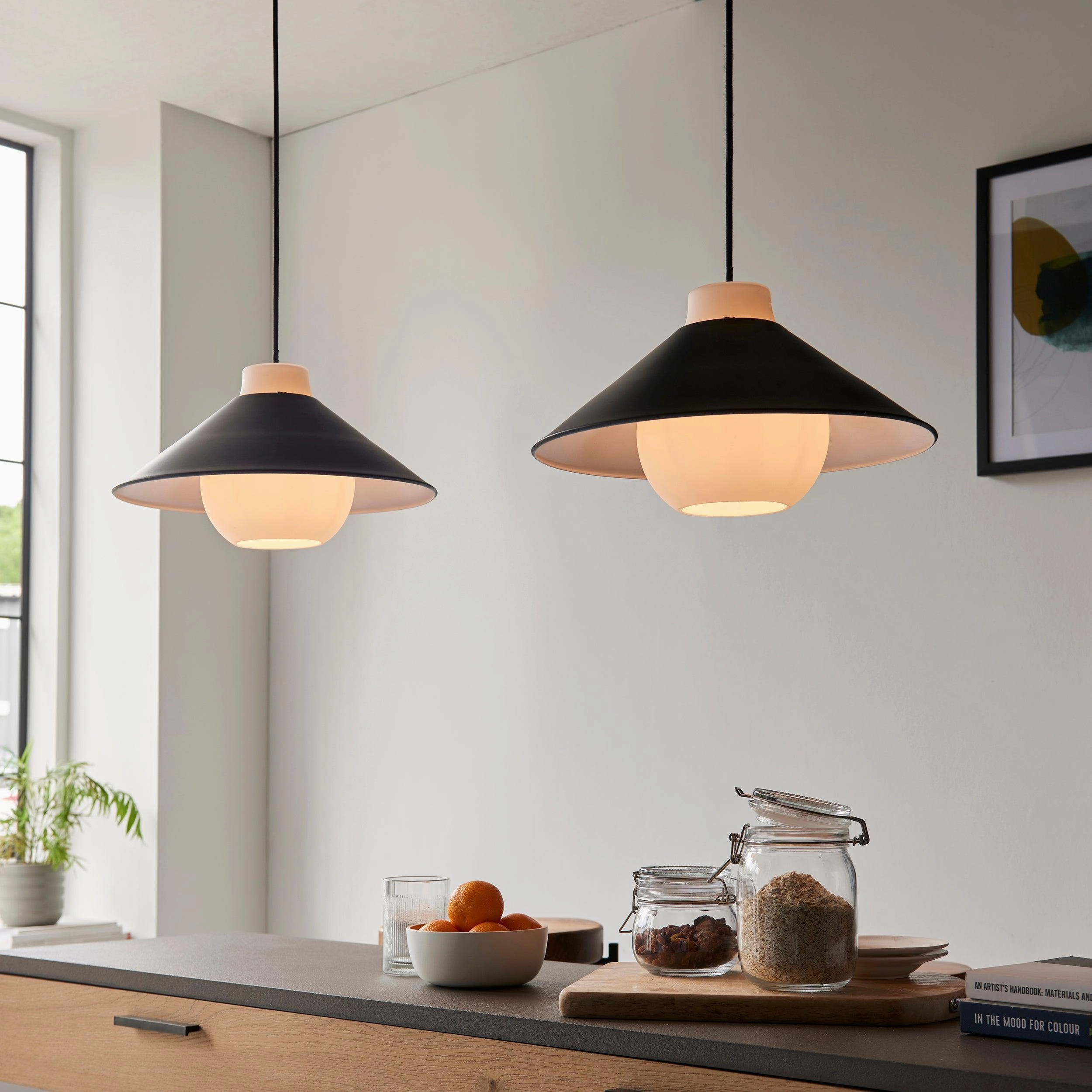 Tokyo Japadi Monochrome Angled Ceiling Pendant