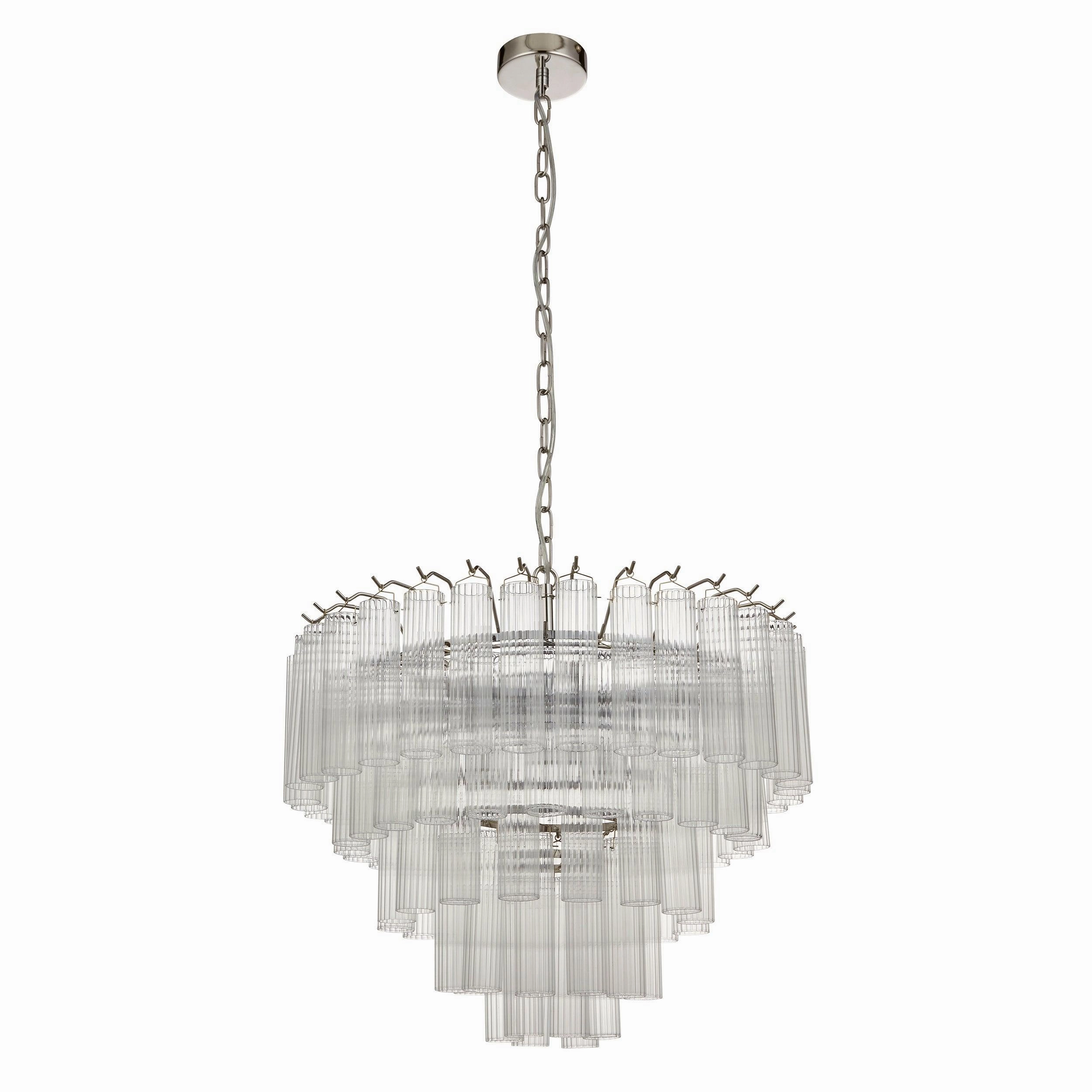 Toulouse 12 Light Tiered Glass Pendant