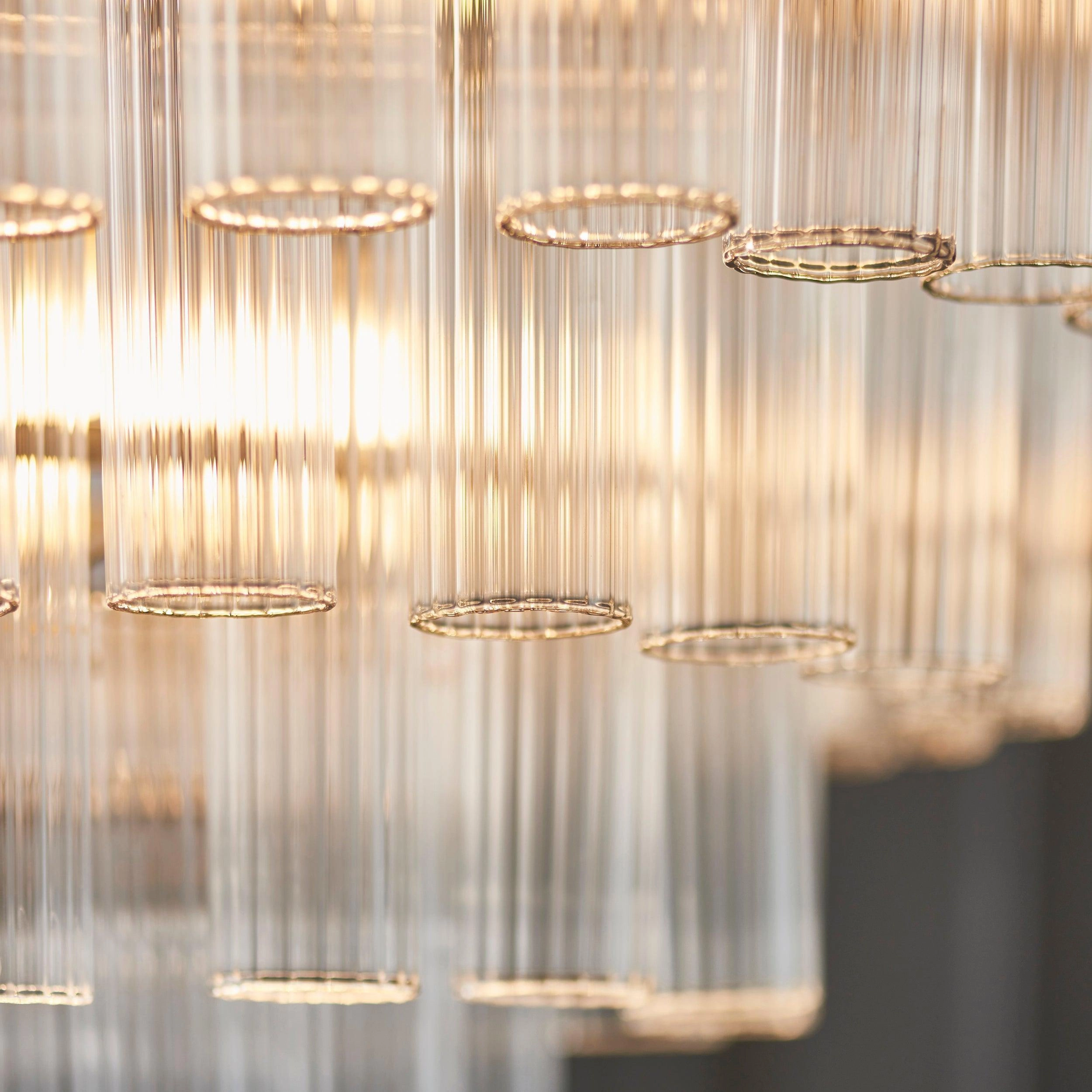 Toulouse 12 Light Tiered Glass Pendant