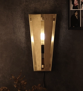 Tri-Angular Antique Brass vintage desk lamp