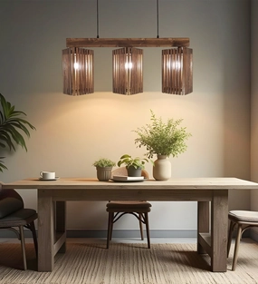 Trikona Brown 3 Series Hanging Lamp (BULB NOT INCLUDED) contemporary ceiling fixture