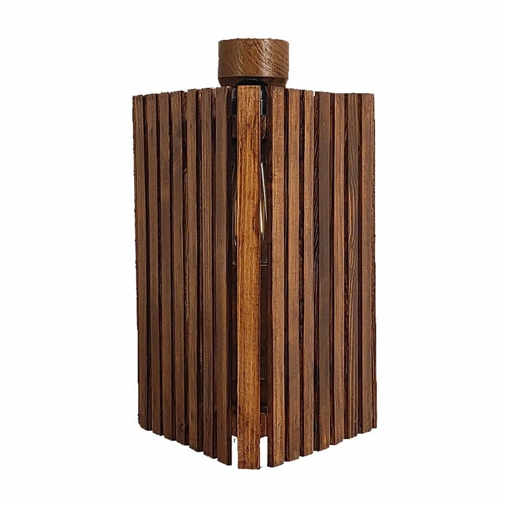 Trikona Brown Wooden Wall Light (BULB NOT INCLUDED)