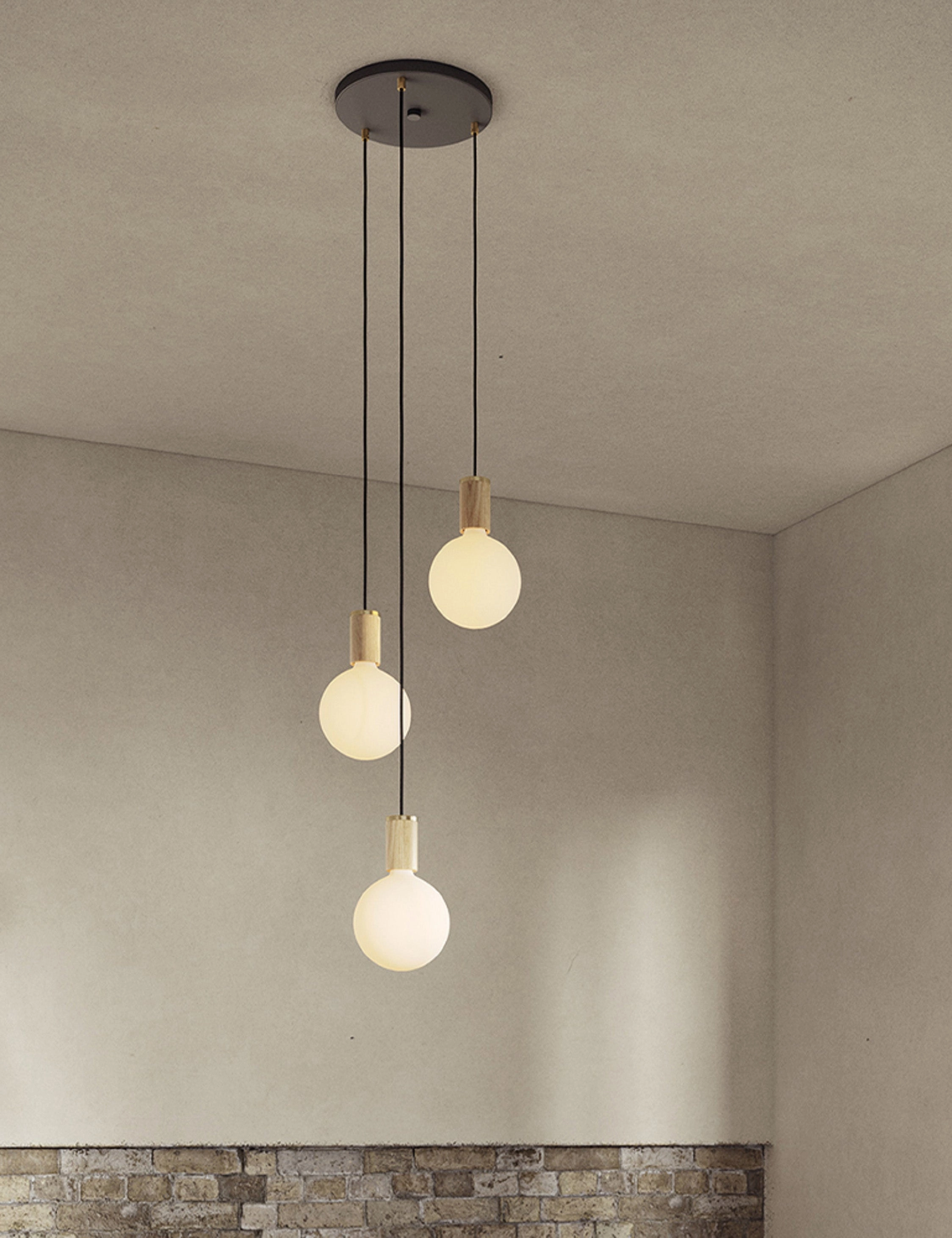 Triple Pendant Light with Sphere IV by Tala