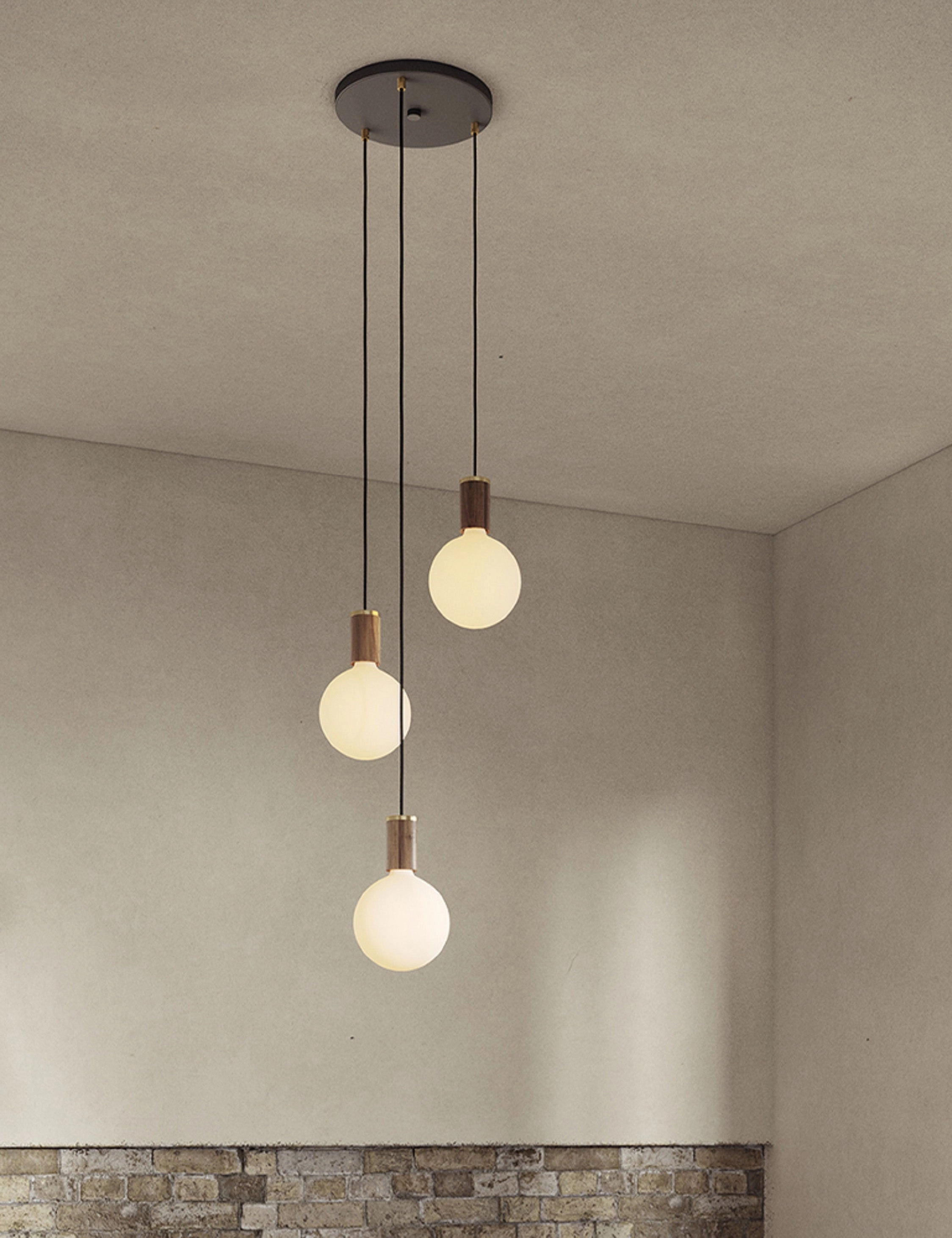 Triple Pendant Light with Sphere IV by Tala