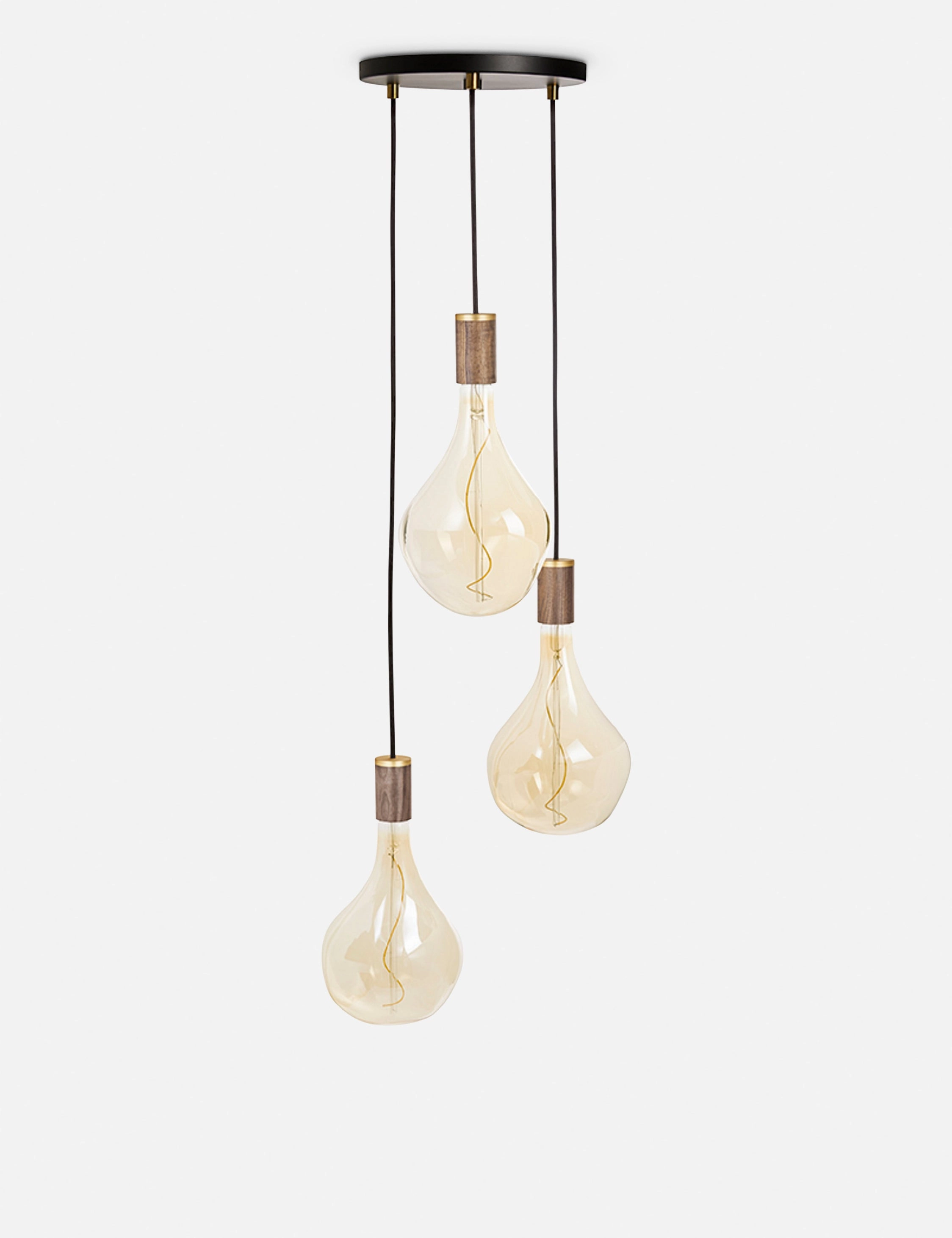 Triple Pendant Light with Voronoi II by Tala