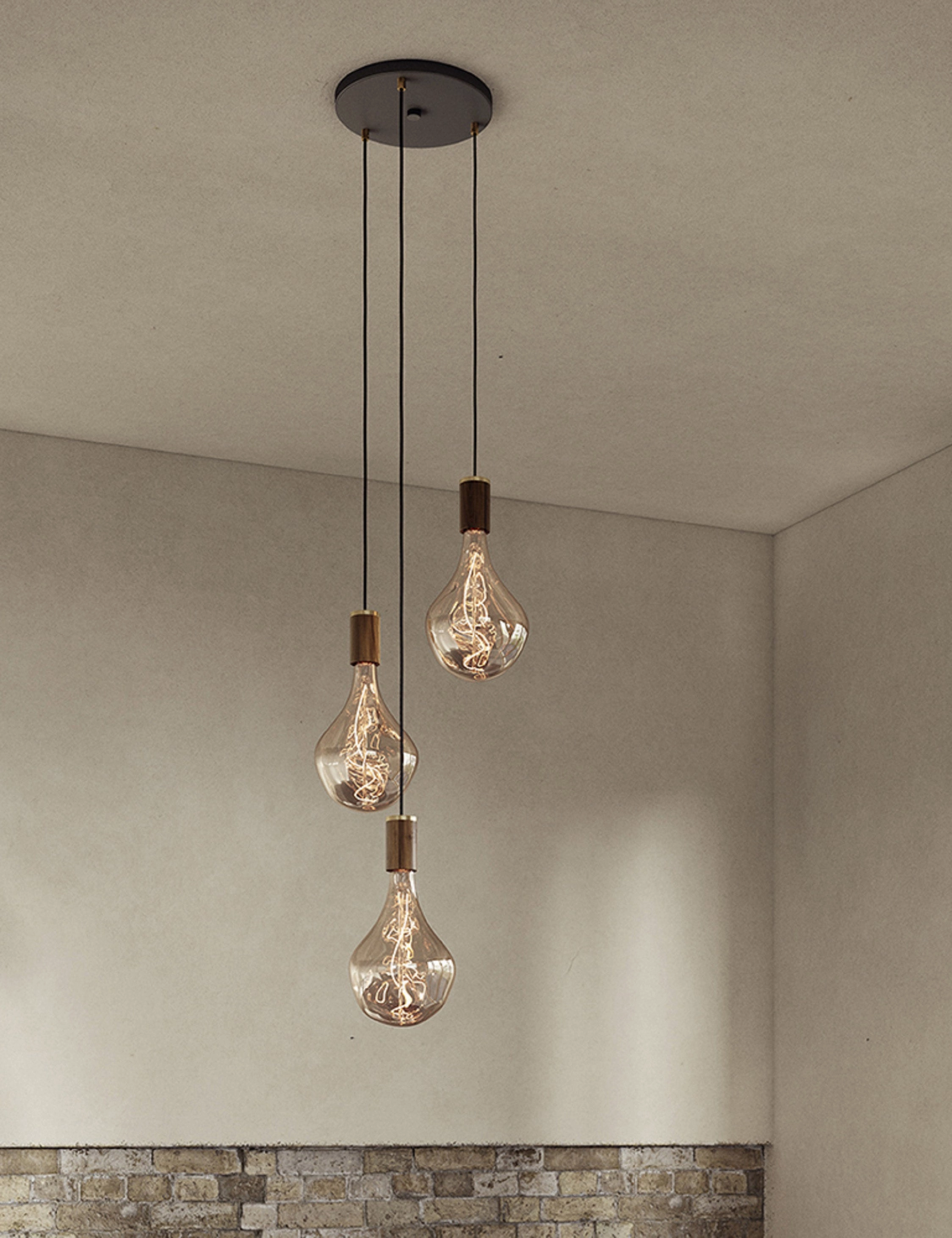 Triple Pendant Light with Voronoi II by Tala
