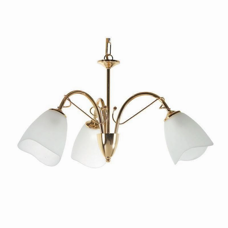 Turin Polished Brass 3 Light Chandelier simple ceiling design light