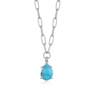 Turquoise Chunky Chain Drop Pendant Necklace N044-04H Ania Haie Jewellery