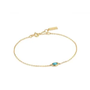 Turquoise Wave Bracelet B044-02G Ania Haie Jewellery