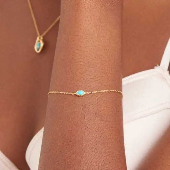 Turquoise Wave Bracelet B044-02G Ania Haie Jewellery