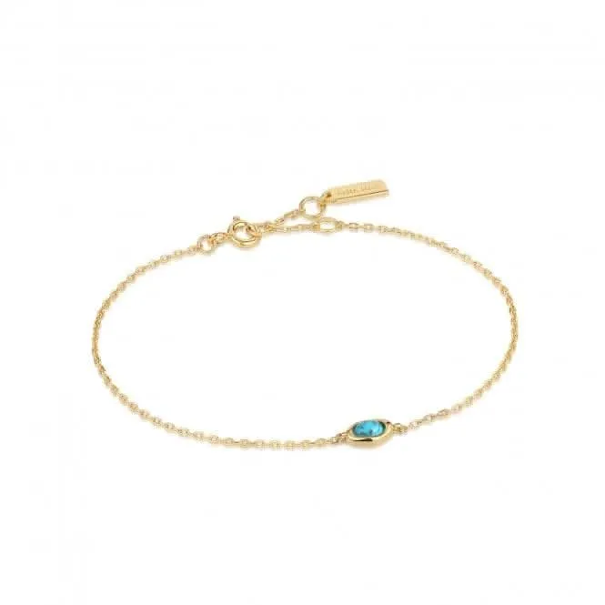 Turquoise Wave Bracelet B044-02G Ania Haie Jewellery