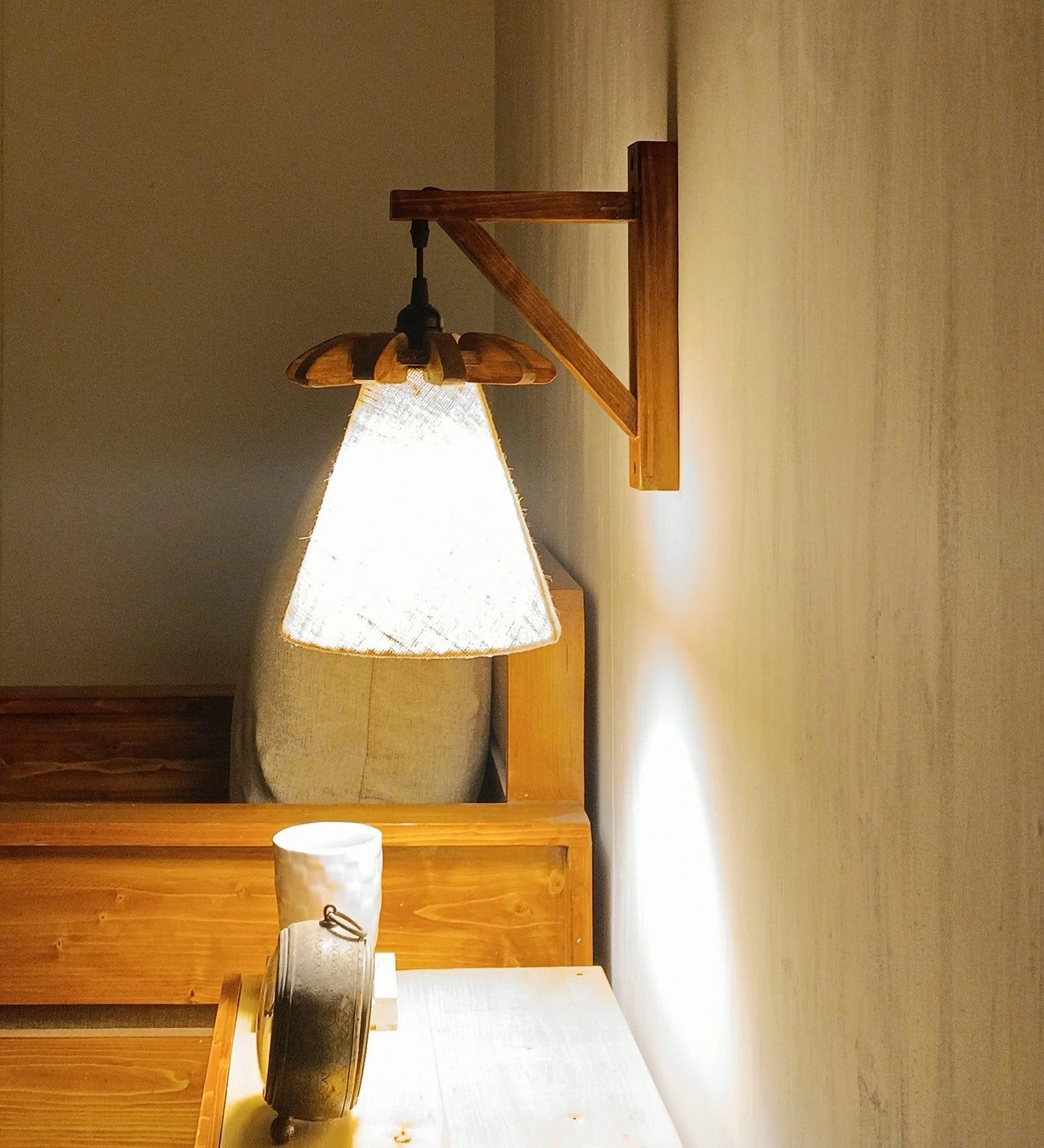 Twirl Brown Wooden Wall Light (BULB NOT INCLUDED)