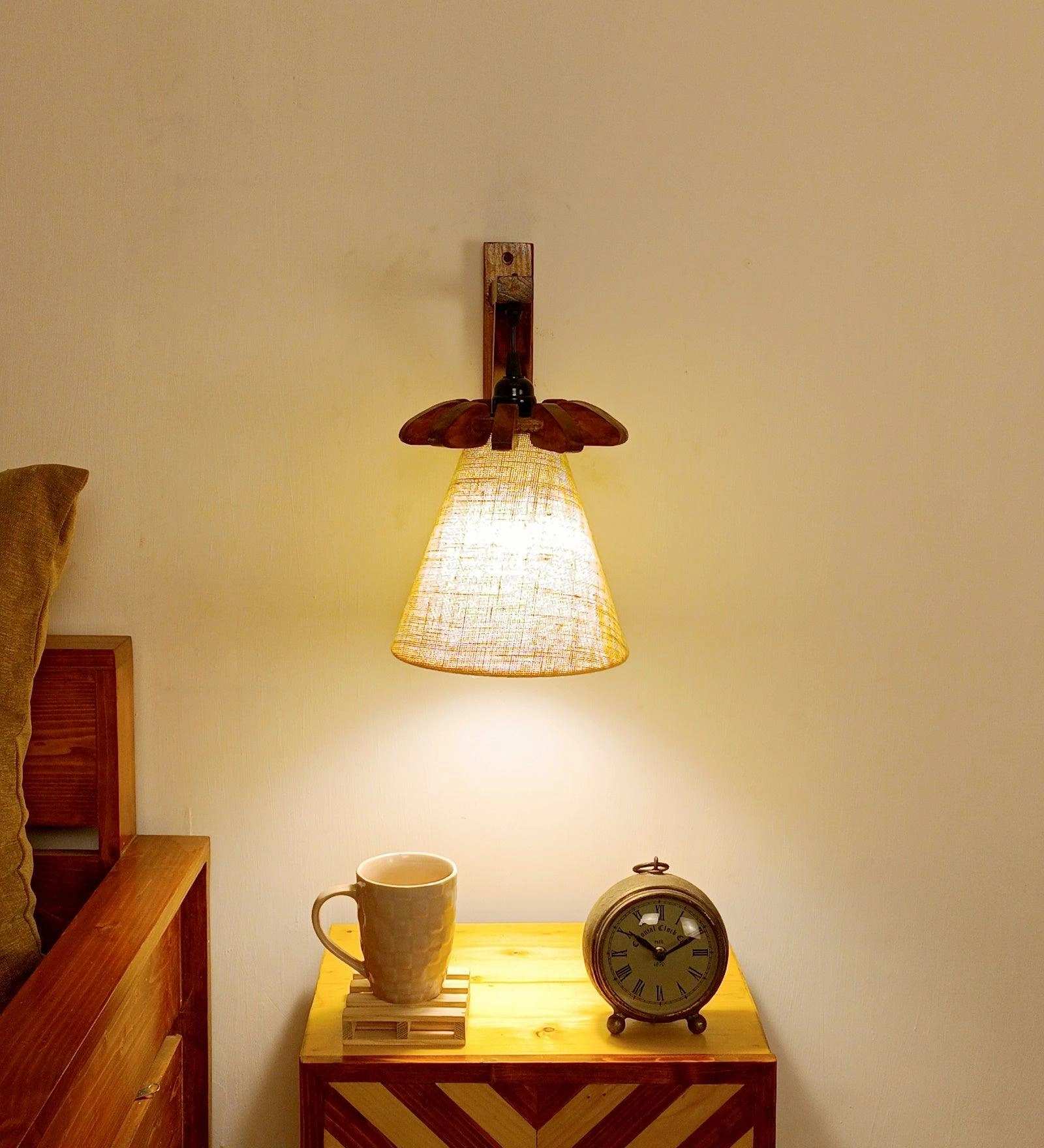 Twirl Brown Wooden Wall Light (BULB NOT INCLUDED)