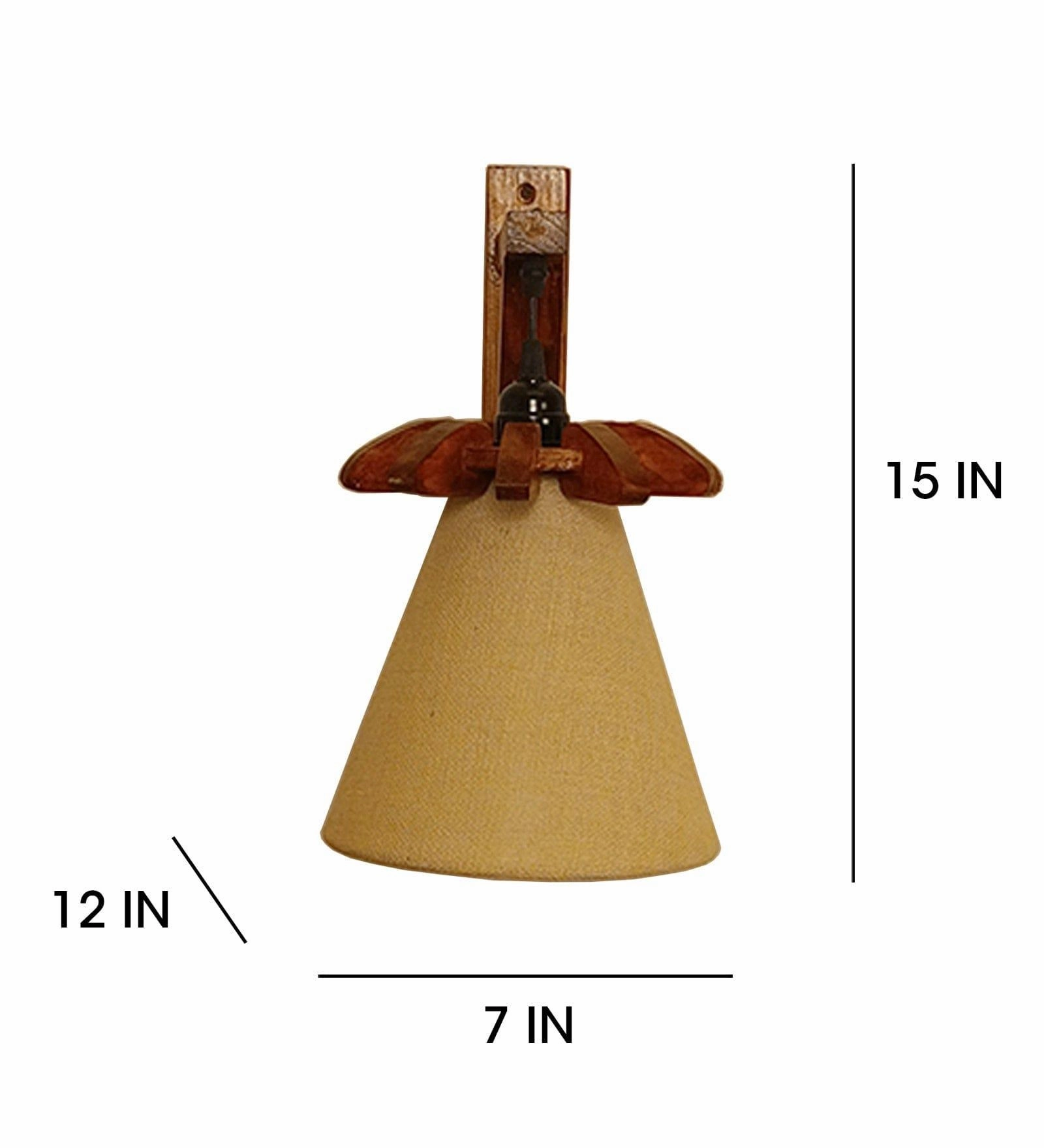 Twirl Brown Wooden Wall Light (BULB NOT INCLUDED)