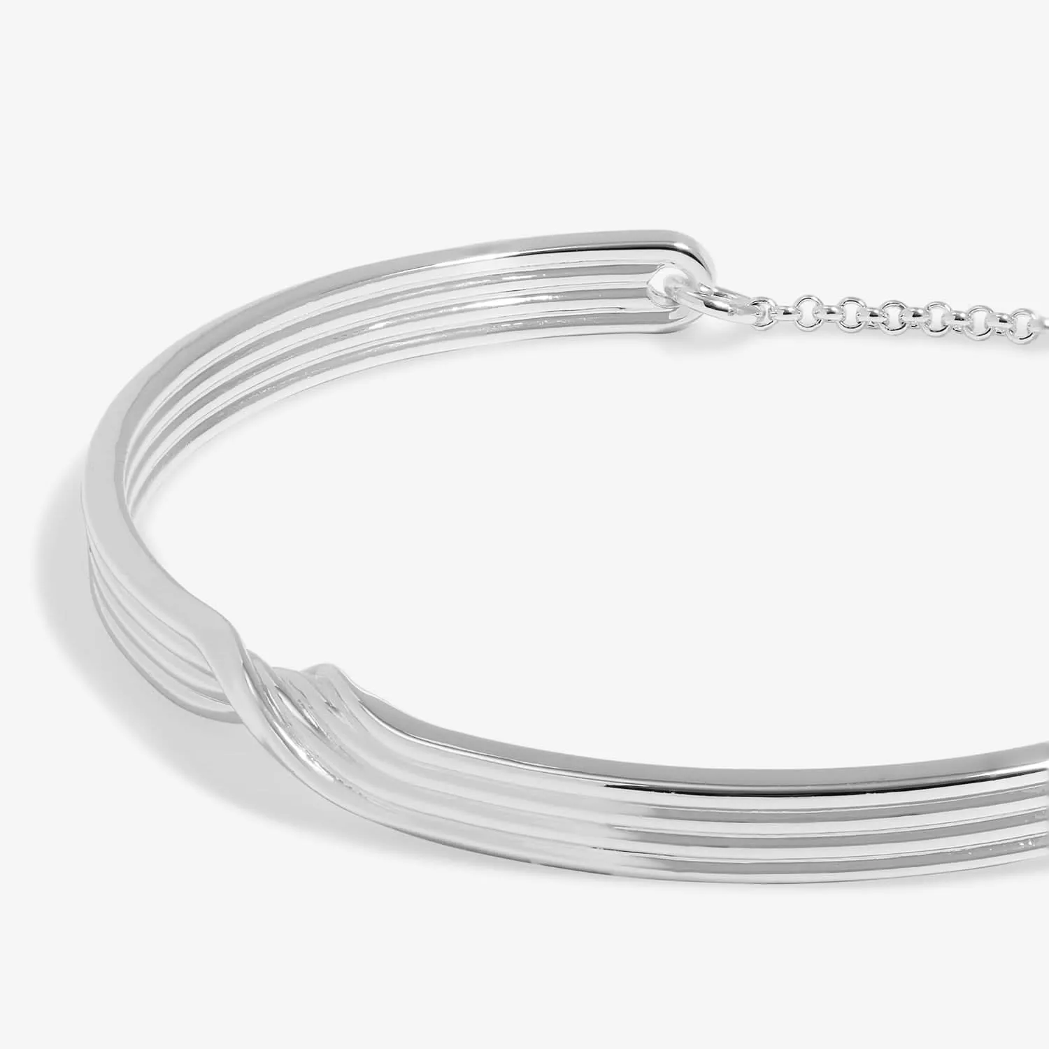 Twist Bangle Bar Silver Plated Bracelet 7887 Joma Jewellery