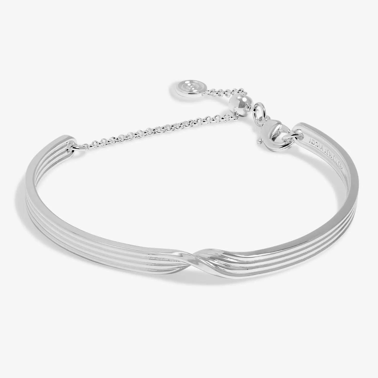 Twist Bangle Bar Silver Plated Bracelet 7887 Joma Jewellery