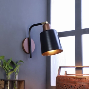 Two-Way Black Metal Wall Light by SS Lightings vintage desk lamp