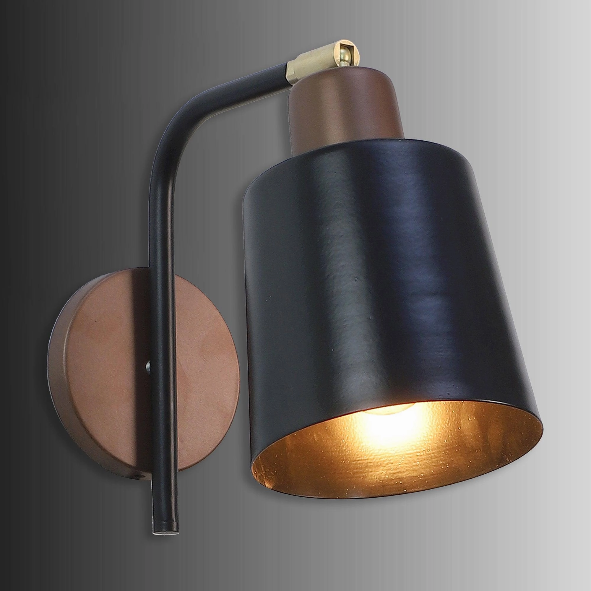 Two-Way Black Metal Wall Light by SS Lightings