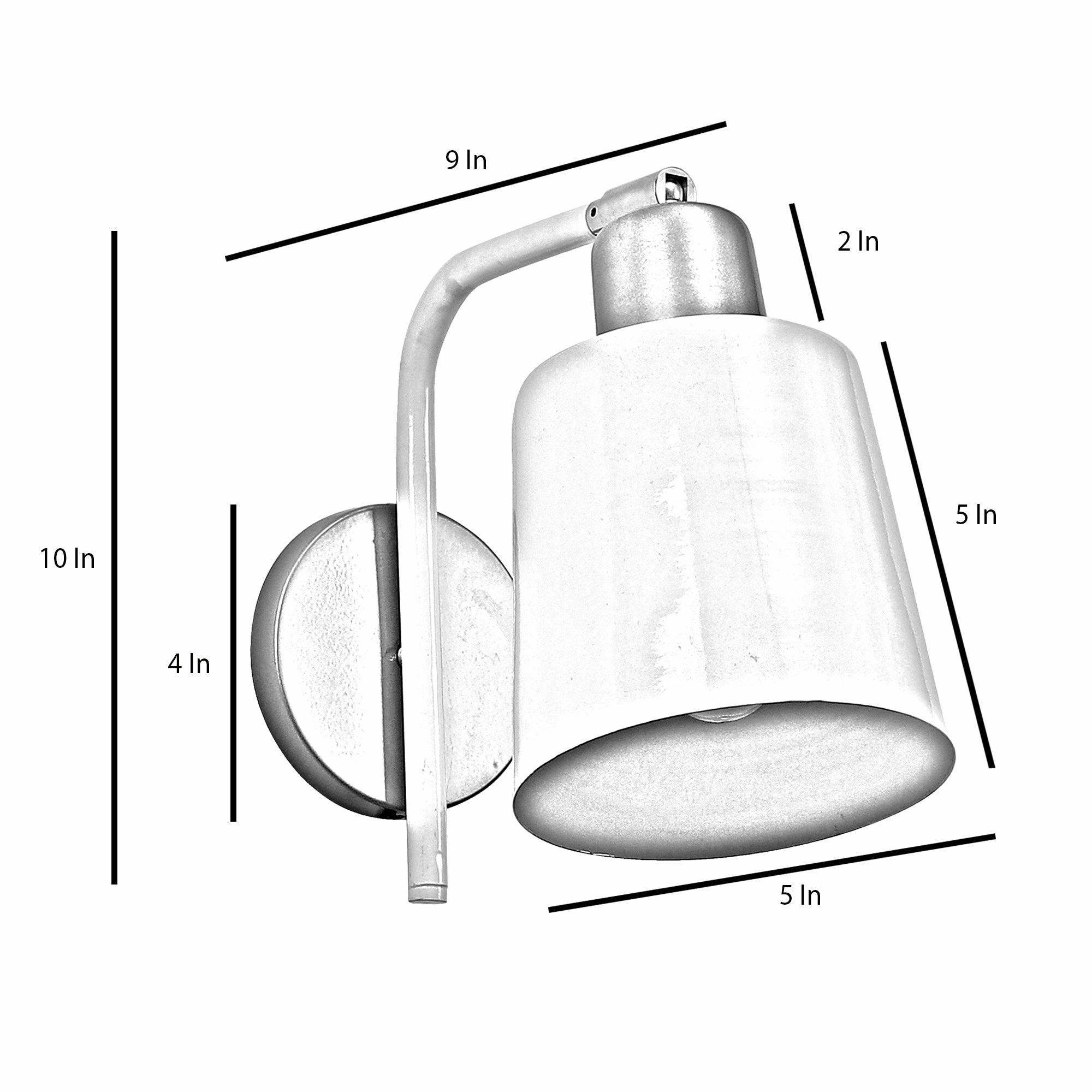 Two-Way White Metal Wall Light by SS Lightings