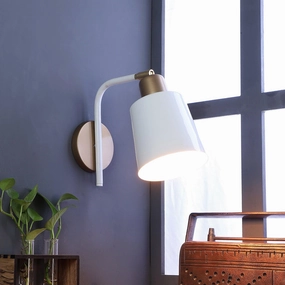 Two-Way White Metal Wall Light by SS Lightings vintage desk lamp
