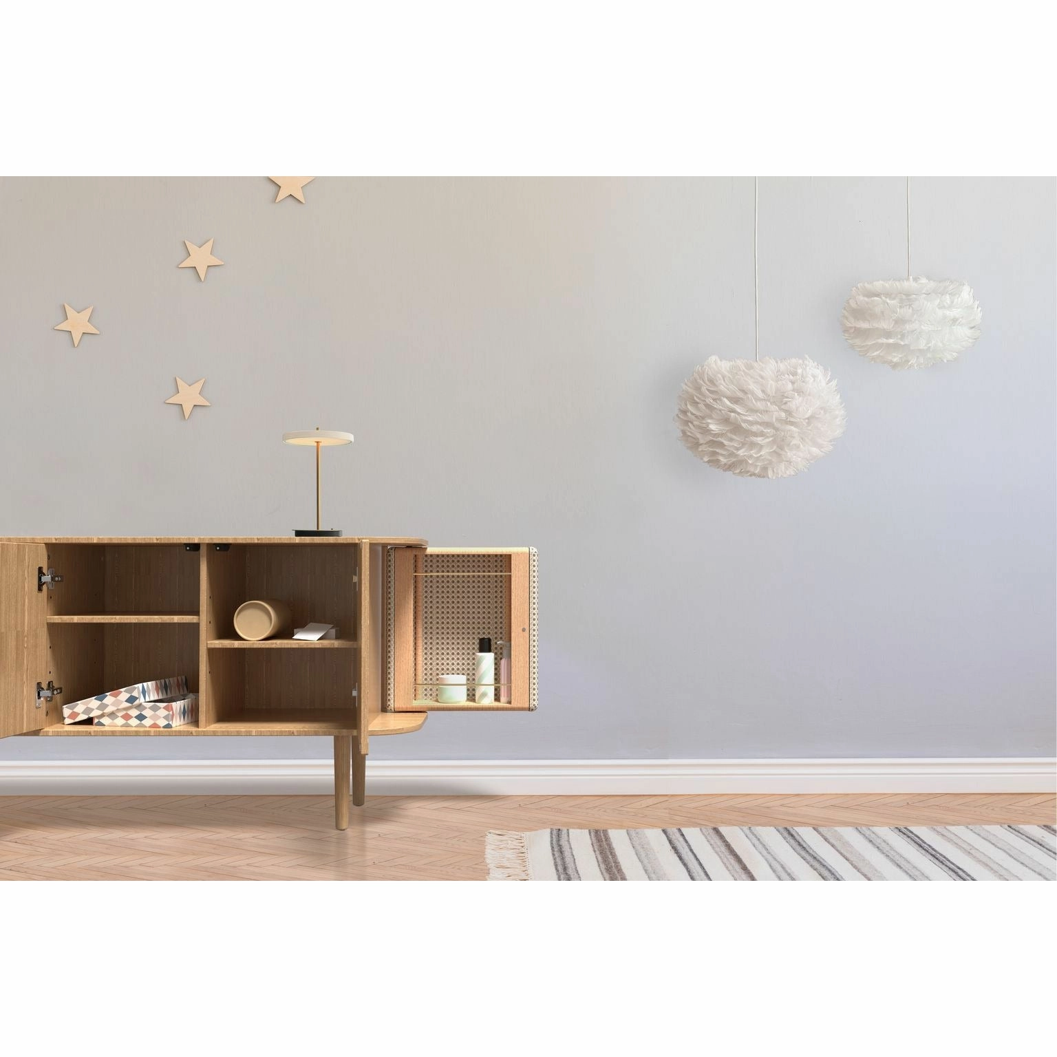 Umage Asteria Move Table Lamp, Pearl White