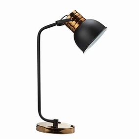 URIEN Table Lamp, Black/Antique Gold mini decorative bulb
