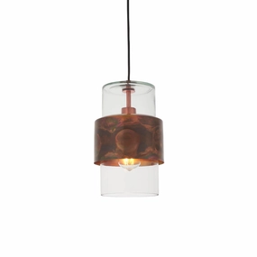 Vauxhall Modern Copper Patina Pendant Light minimalist ceiling light