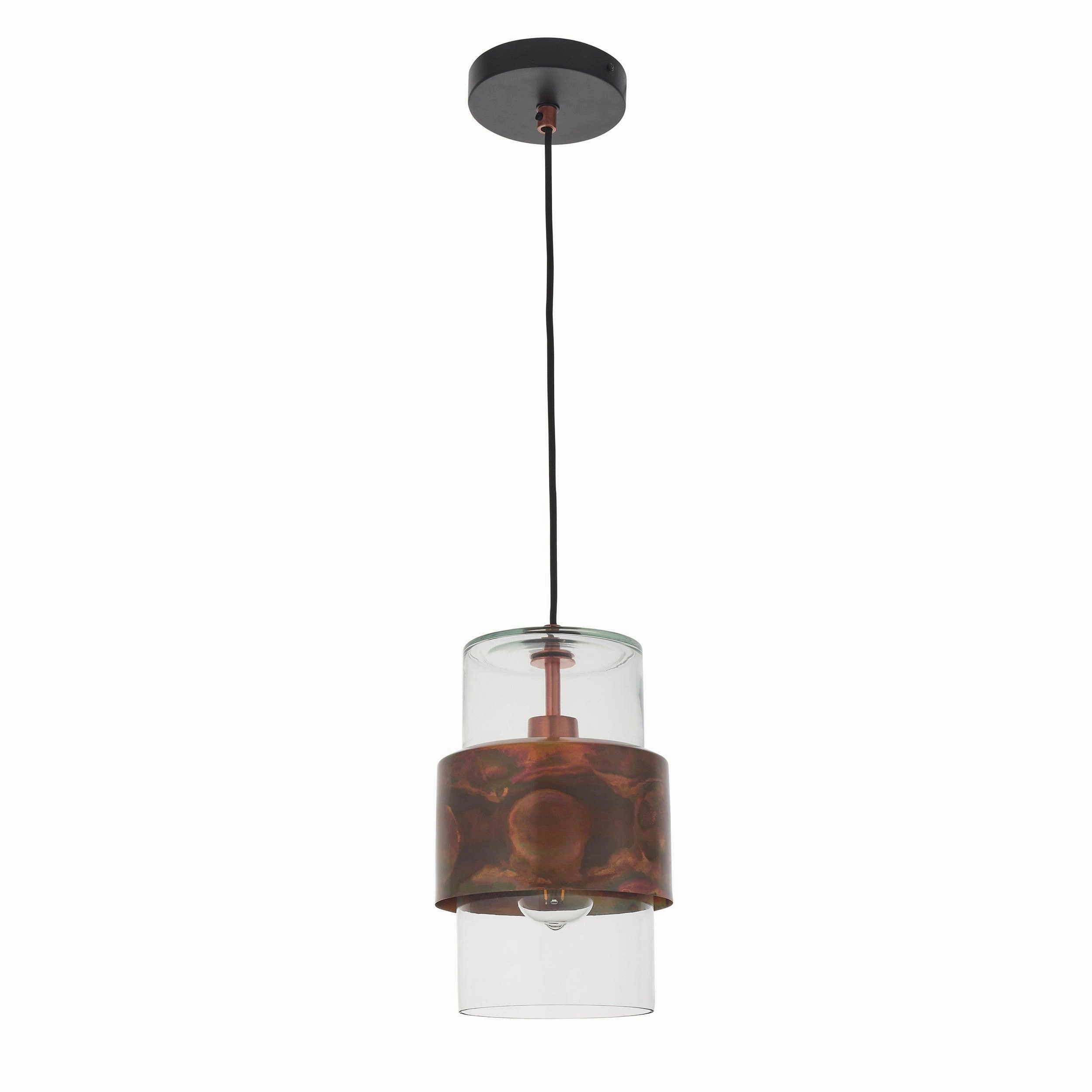 Vauxhall Modern Copper Patina Pendant Light