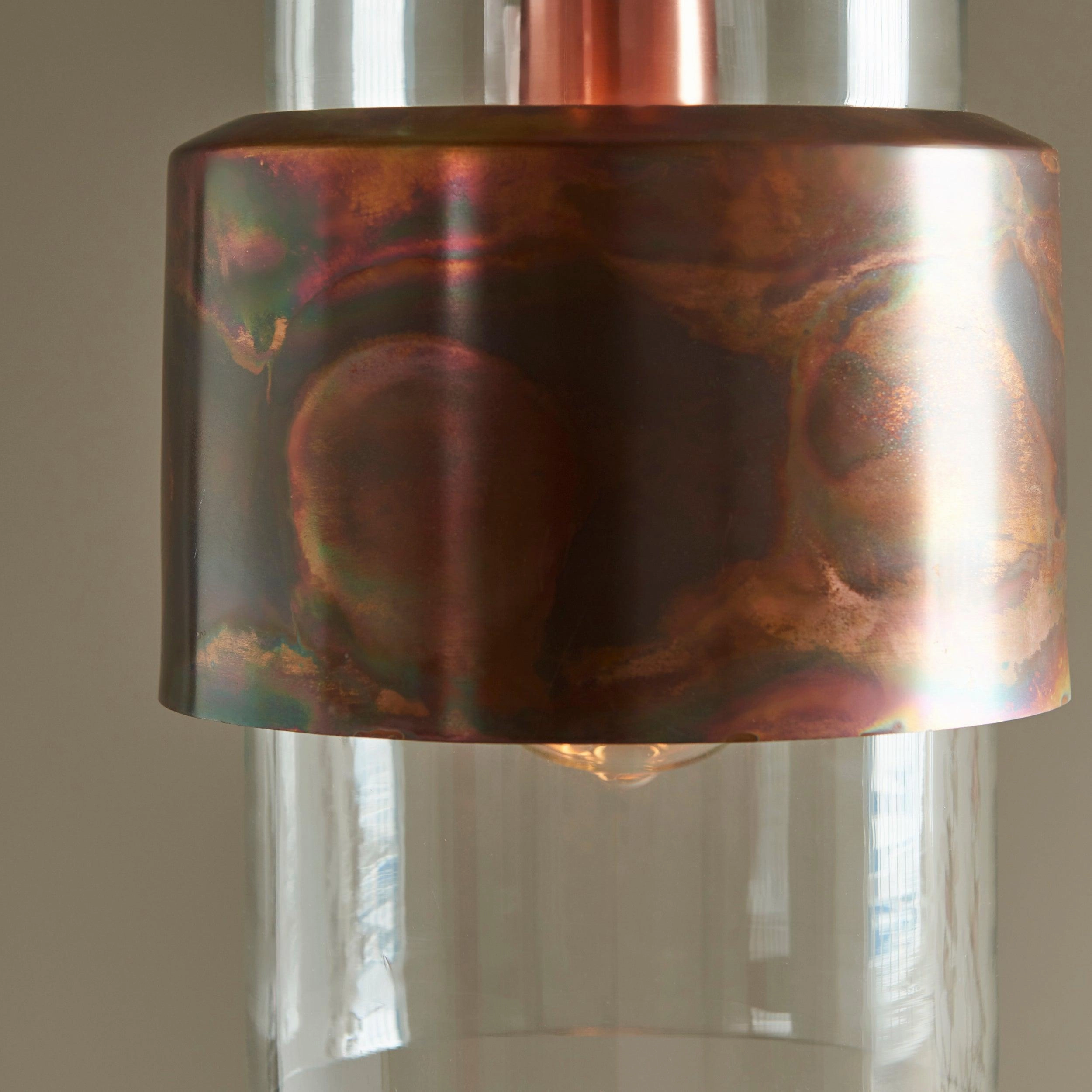 Vauxhall Modern Copper Patina Pendant Light