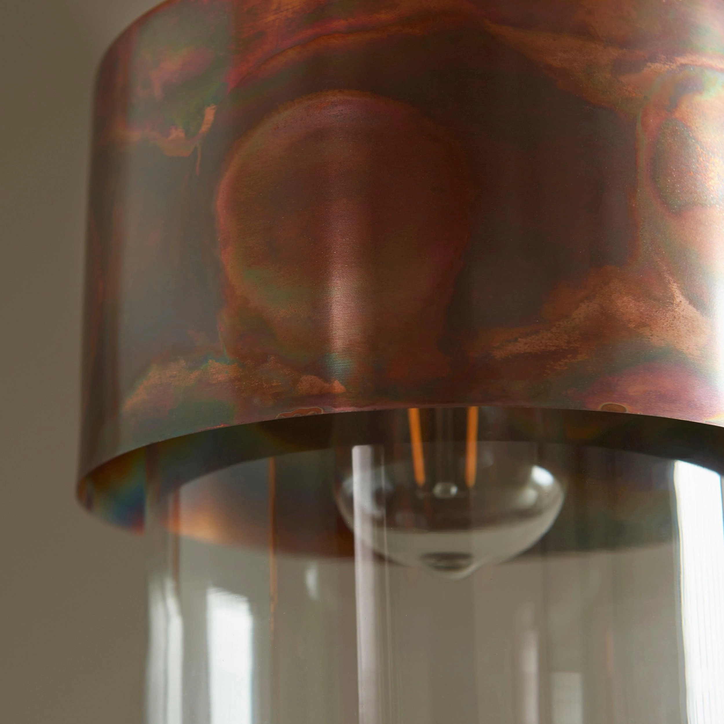 Vauxhall Modern Copper Patina Pendant Light