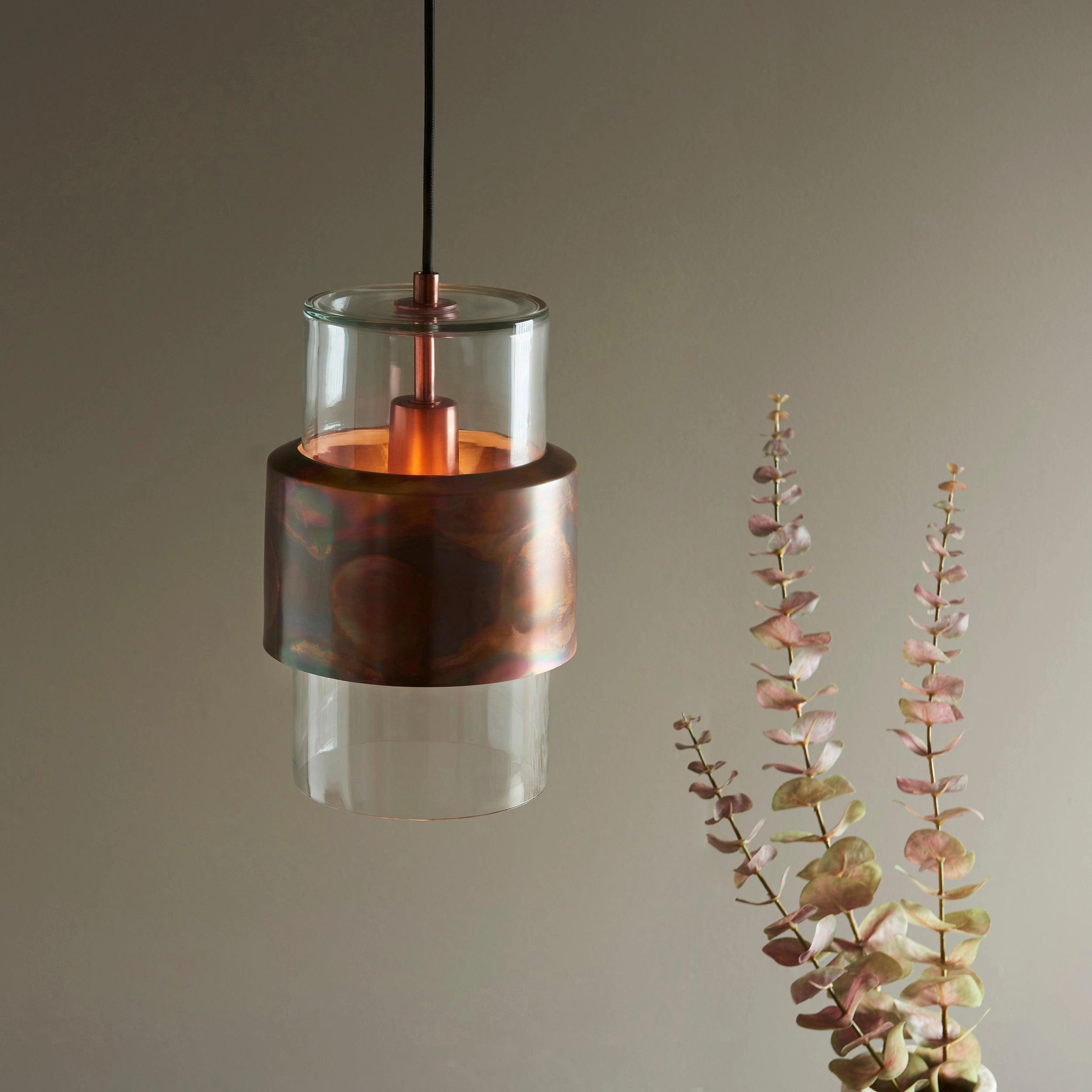 Vauxhall Modern Copper Patina Pendant Light