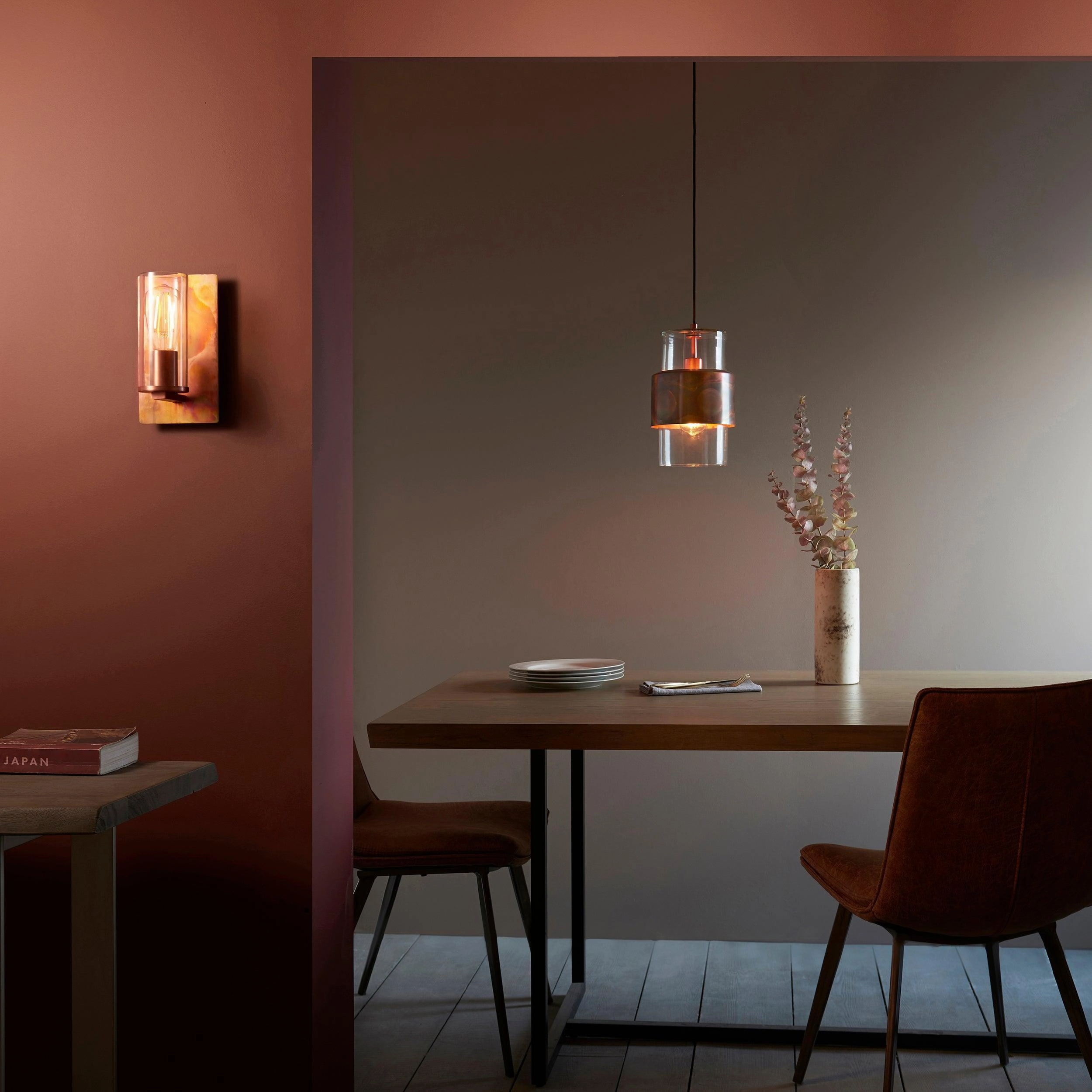 Vauxhall Modern Copper Patina Pendant Light