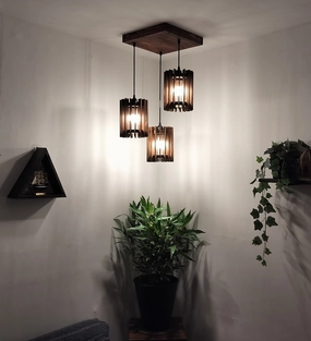 Ventus Brown Cluster Hanging Lamp (BULB NOT INCLUDED) contemporary ceiling fixture