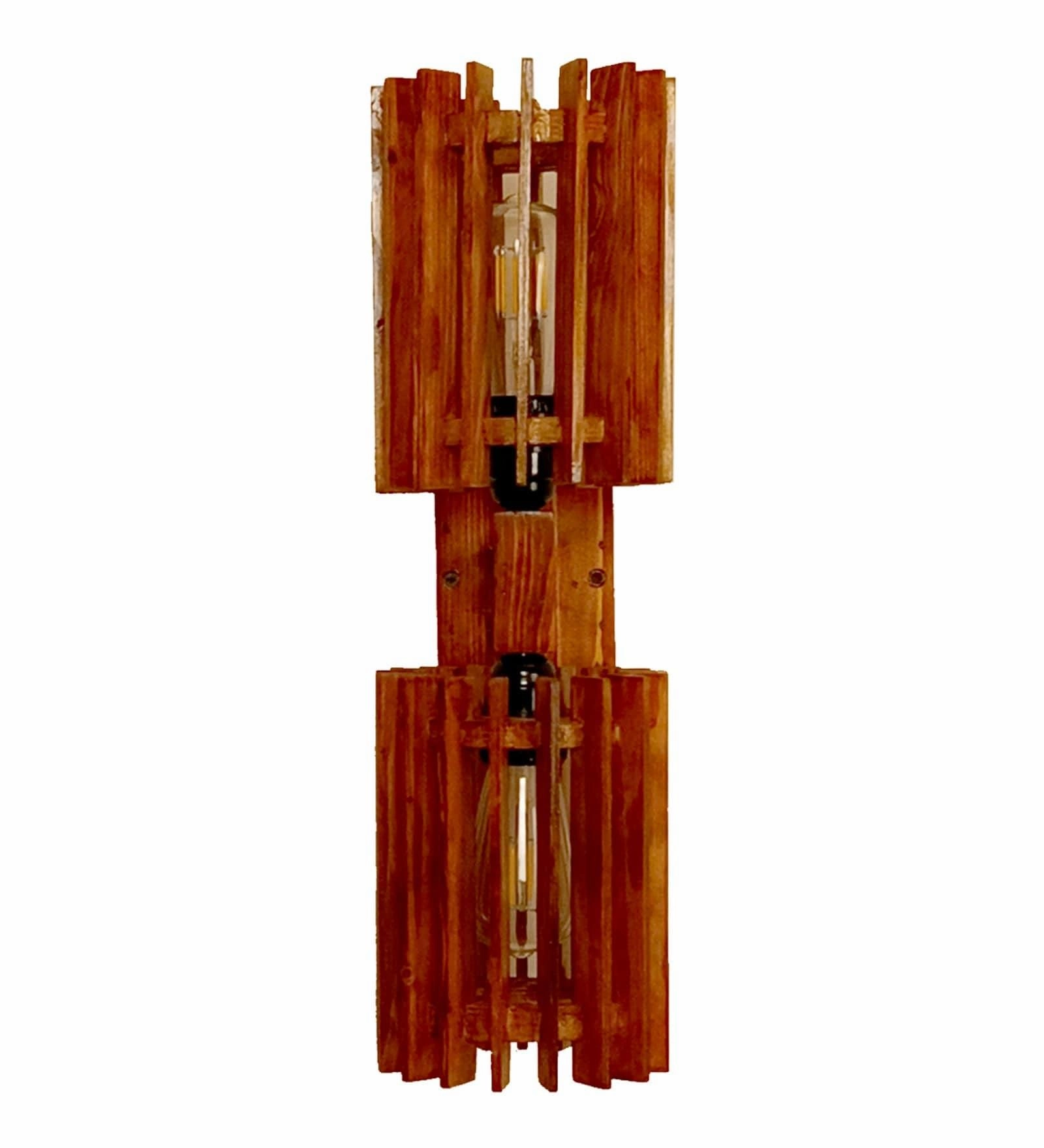 Ventus Duo Brown Wooden Wall Light (BULB NOT INCLUDED)