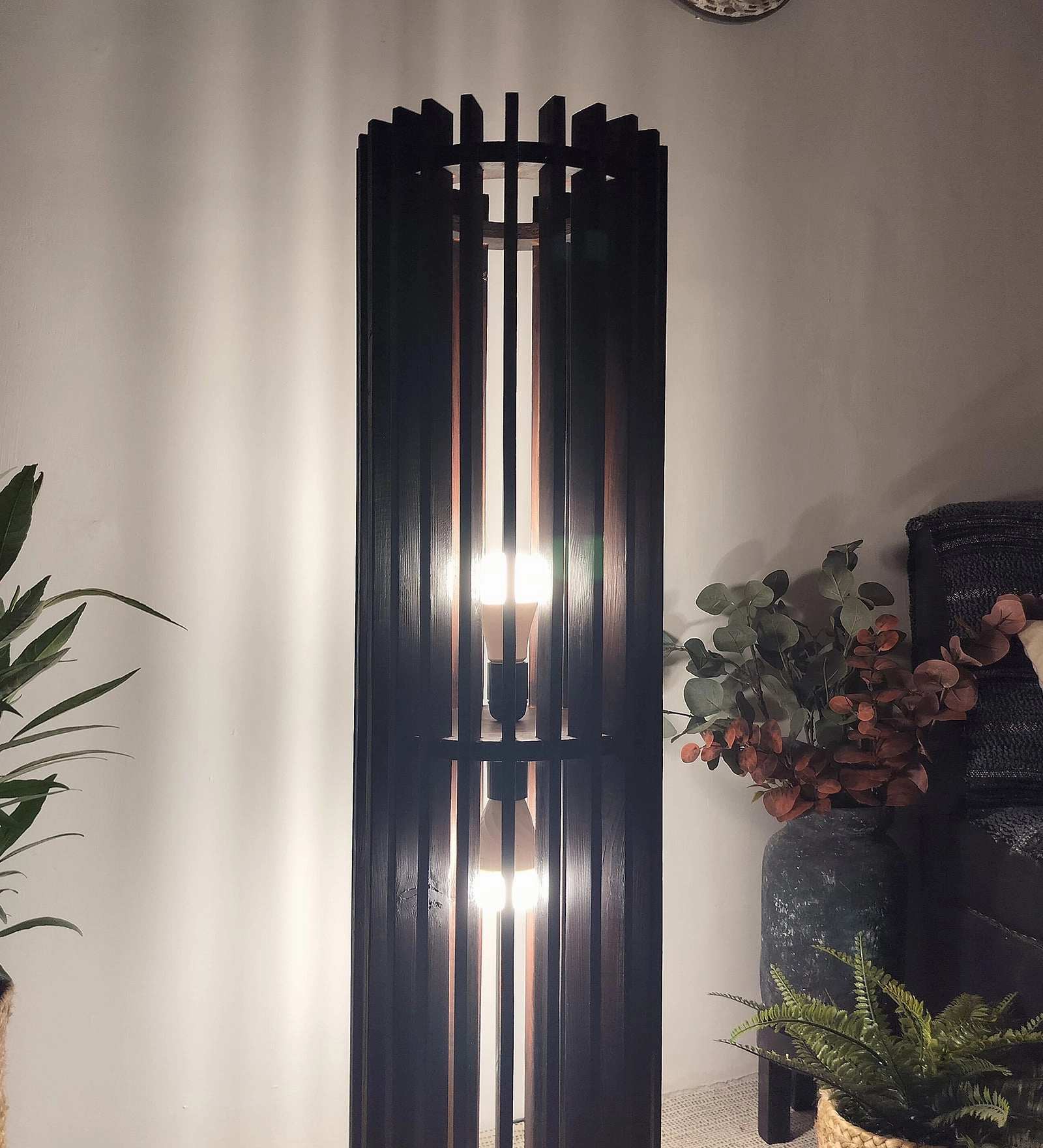 Ventus Duo Wooden Floor Lamp (BULB NOT INCLUDED)