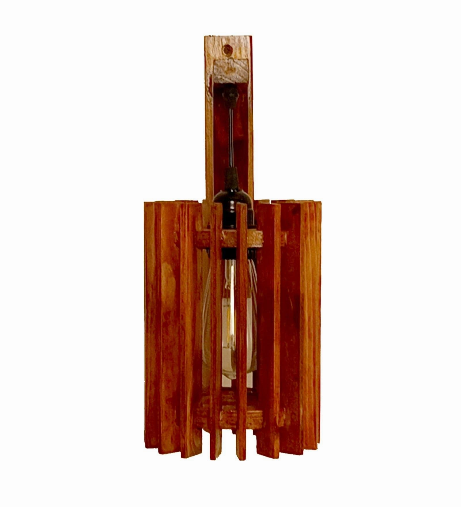 Ventus L Brown Wooden Wall Light (BULB NOT INCLUDED)