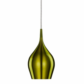 Vibrant 1 Light Metal Green Pendant - 6461-12GR Searchlight minimalist ceiling light