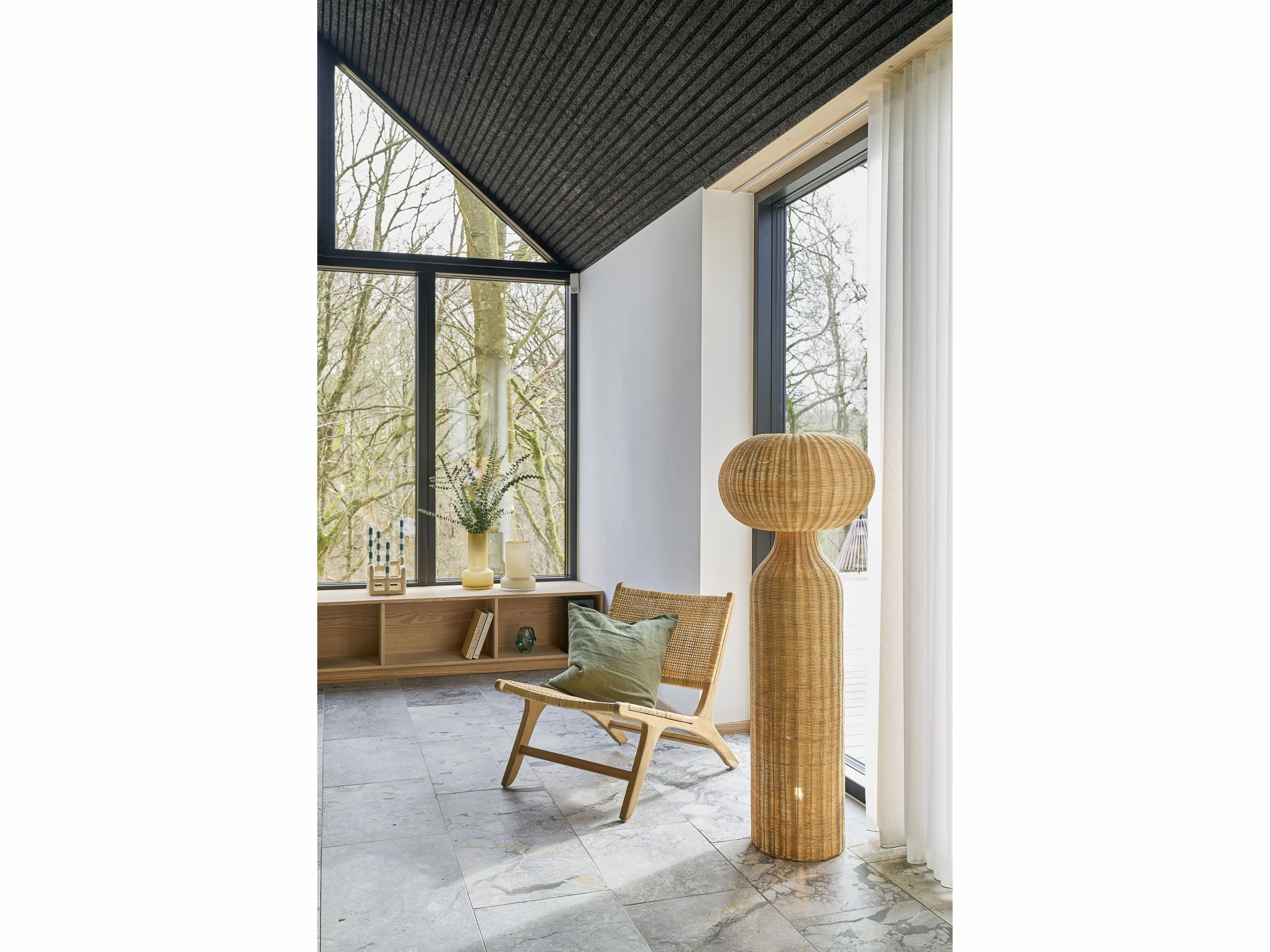 Villa Collection Vinka Floor Lamp ?x H 50x130 Cm, Natural